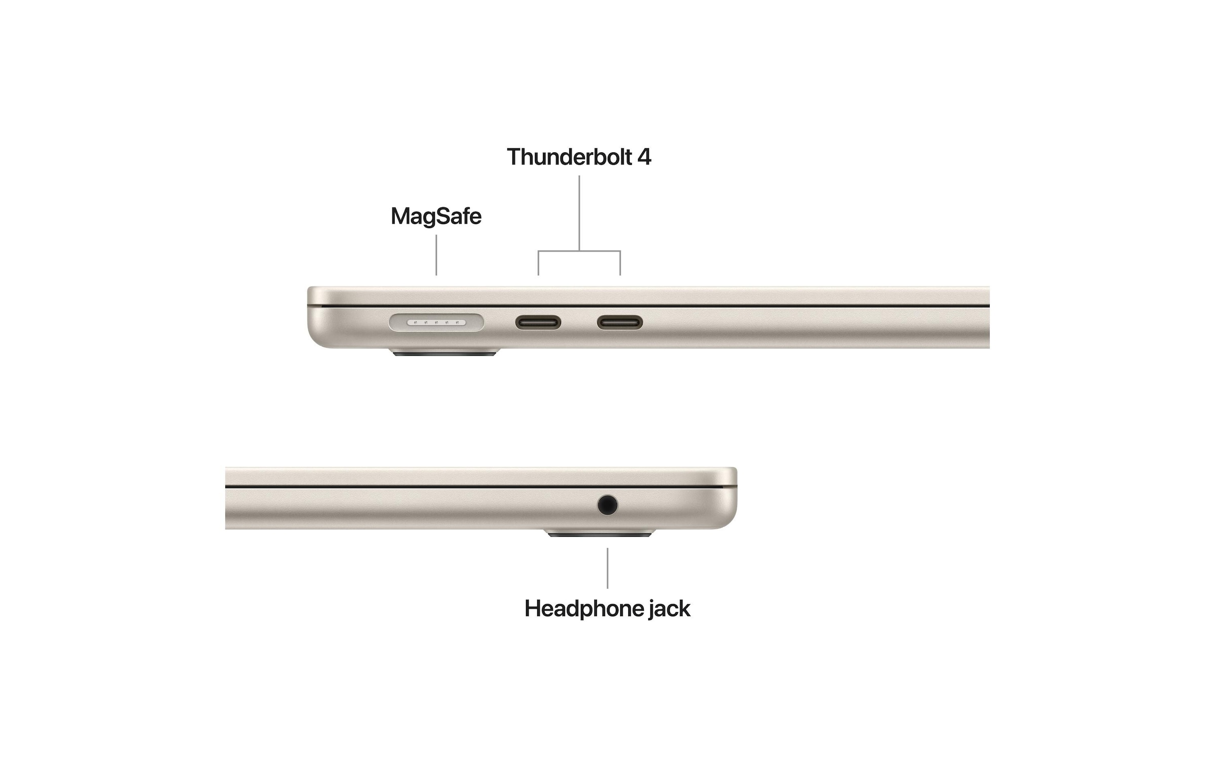 Apple Notebook »Air 13 2025 M4 10C GPU / 24 GB / 512 GB Starlight«