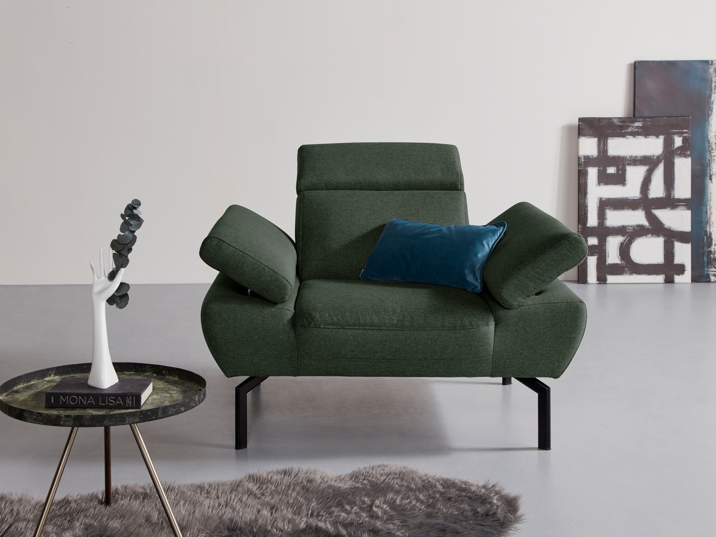 Places of Style Sessel »Trapino Luxus-Microfaser Rückenverstellung, Shop Jelmoli-Online Luxus«, in wahlweise im mit Lederoptik bestellen
