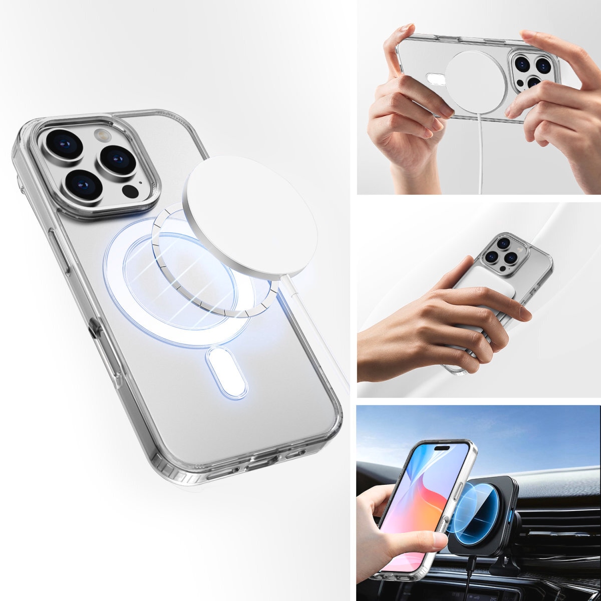 4smarts Handyhülle »360° Premium Protection Set für Apple iPhone 16 Pro«, Backcover, Schutzhülle, Handyschutzhülle, Case, Schutzcase, stossfest