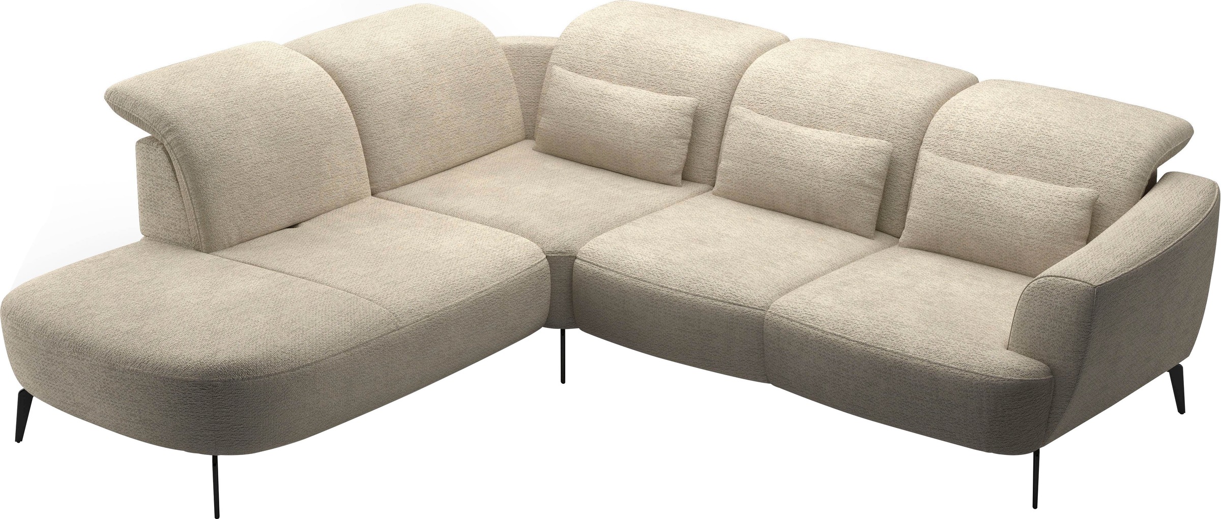 sit&more Ecksofa »Zoe«, ink.Sitztiefenverstellung, wahlweise mit Kopfteilverstellung