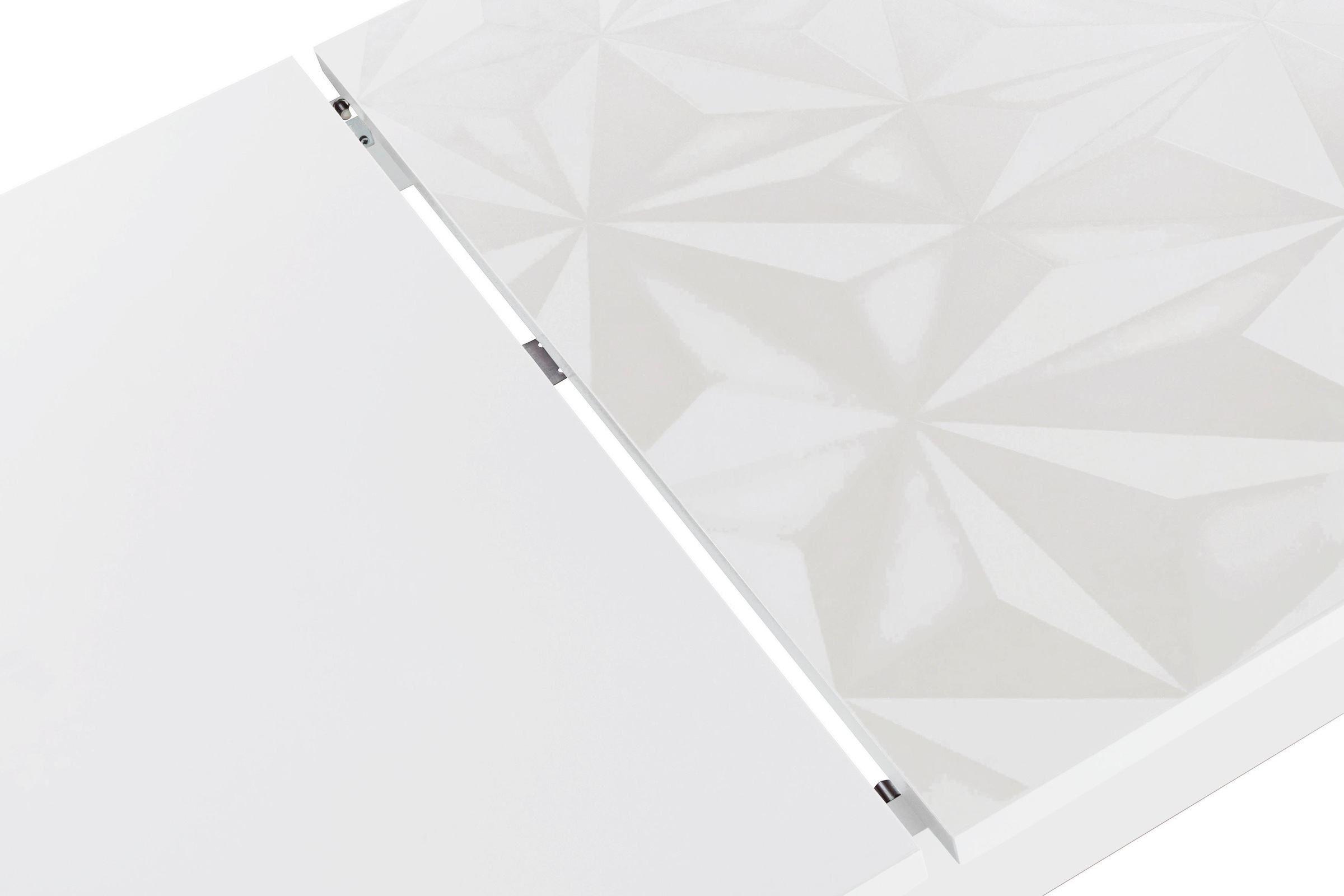 Home affaire Esstisch "Prisma 180x90 cm, Esszimmertisch, ausziehbar, erweiterbar auf 228 cm" rechteckig,Tischplatte Stärke 22 mm u. mit elegantem Siebdruck