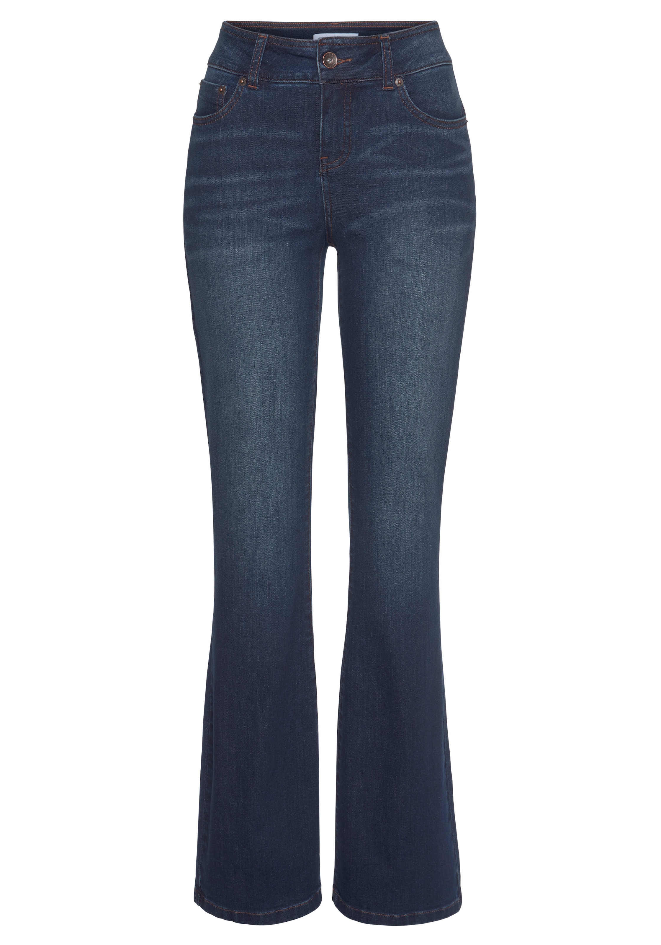 H.I.S Bootcut-Jeans »High-Waist«, wassersparende Produktion durch OZON WASH