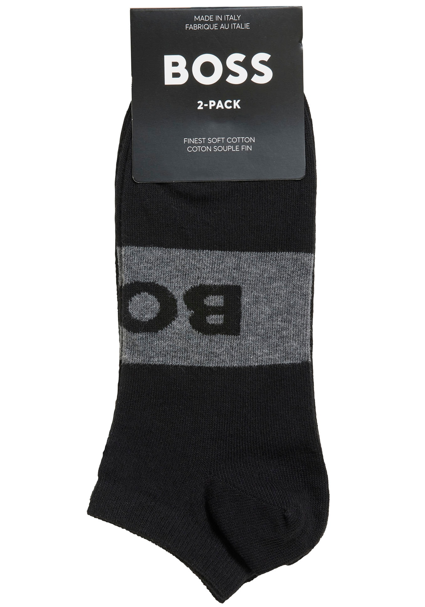 BOSS Businesssocken »2P AS Logo CC«, (Packung, 2 Paar, 2er Pack), mit grossem, eingestricktem BOSS Logo-Schriftzug
