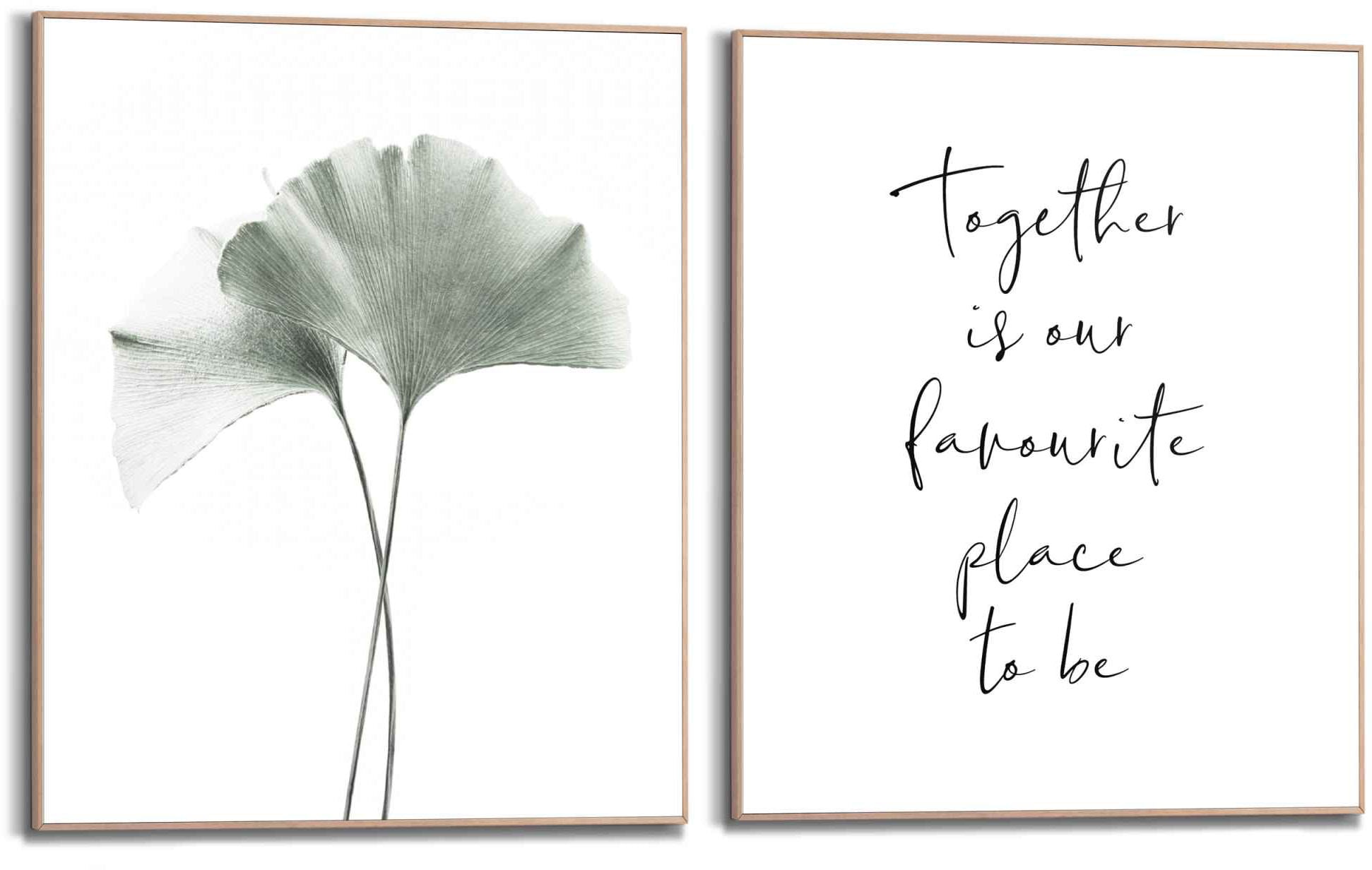 ❤ Reinders! Bild mit Rahmen »Botanisch - Japanischer Nussbaum -«, (2 St.),  Zitat - Familien - Liebe ordern im Jelmoli-Online Shop