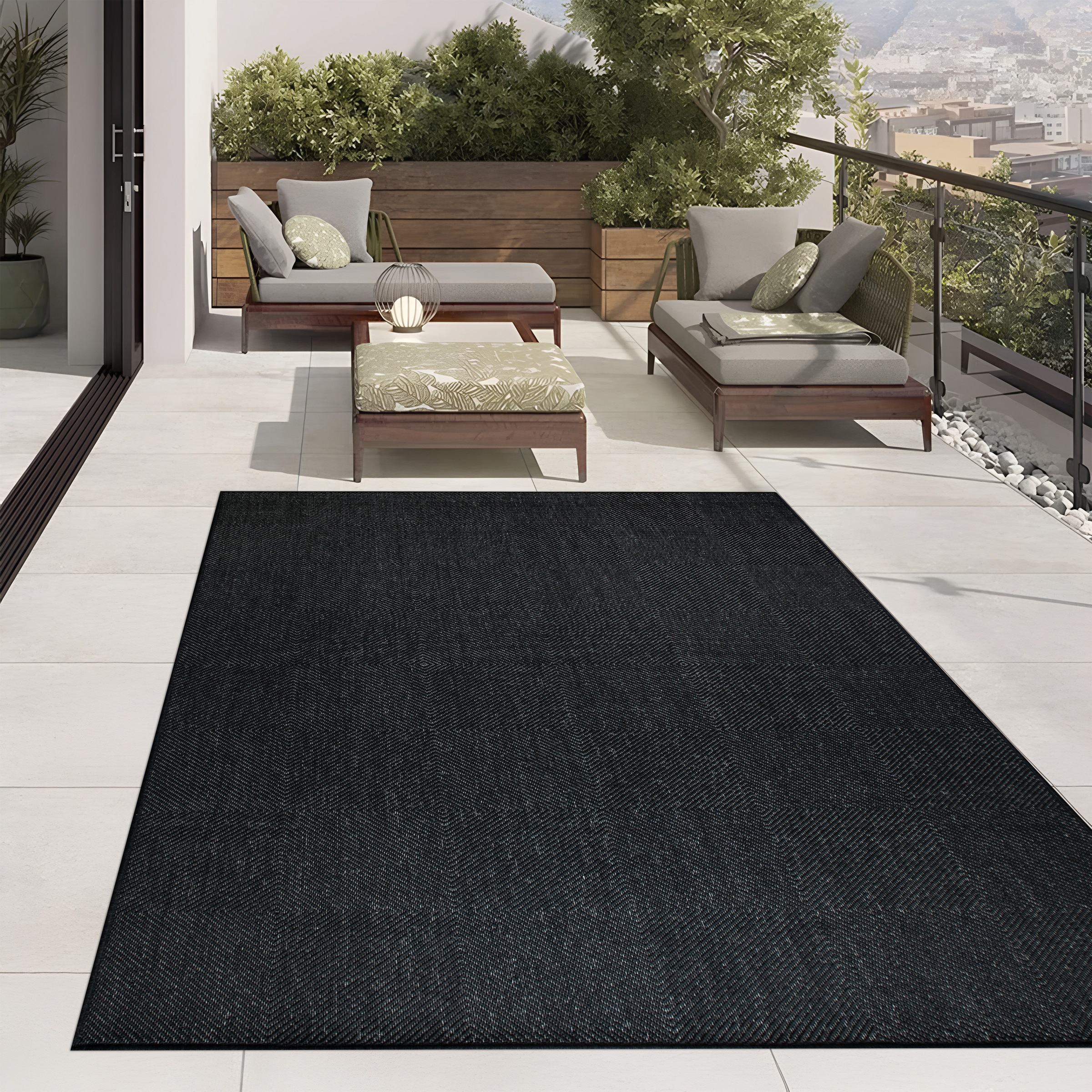 my home Teppich »Anna, auch als Läufer erhältlich«, rechteckig, 3 mm Höhe, In- und Outdoor geeignet, Sisal-Optik, Wetterfest & UV-beständig
