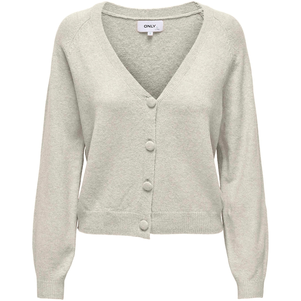 ONLY Strickjacke »ONLRICA LIFE LS V-NECK CARDIGAN CC KNT«