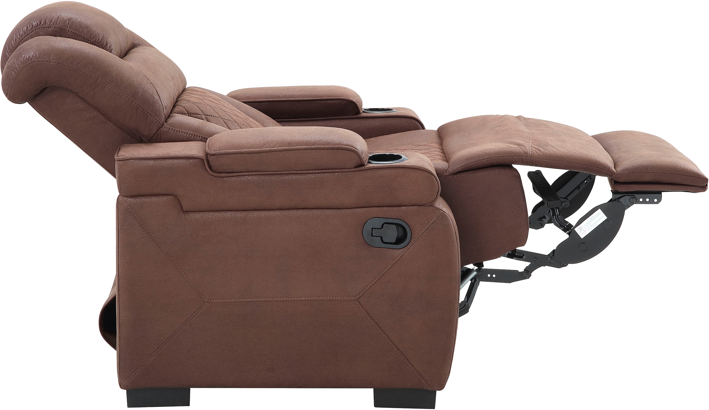 ATLANTIC home collection Relaxsessel »Faris«, Relaxfunktion, Getränkehalter und Staufach in Armlehnen