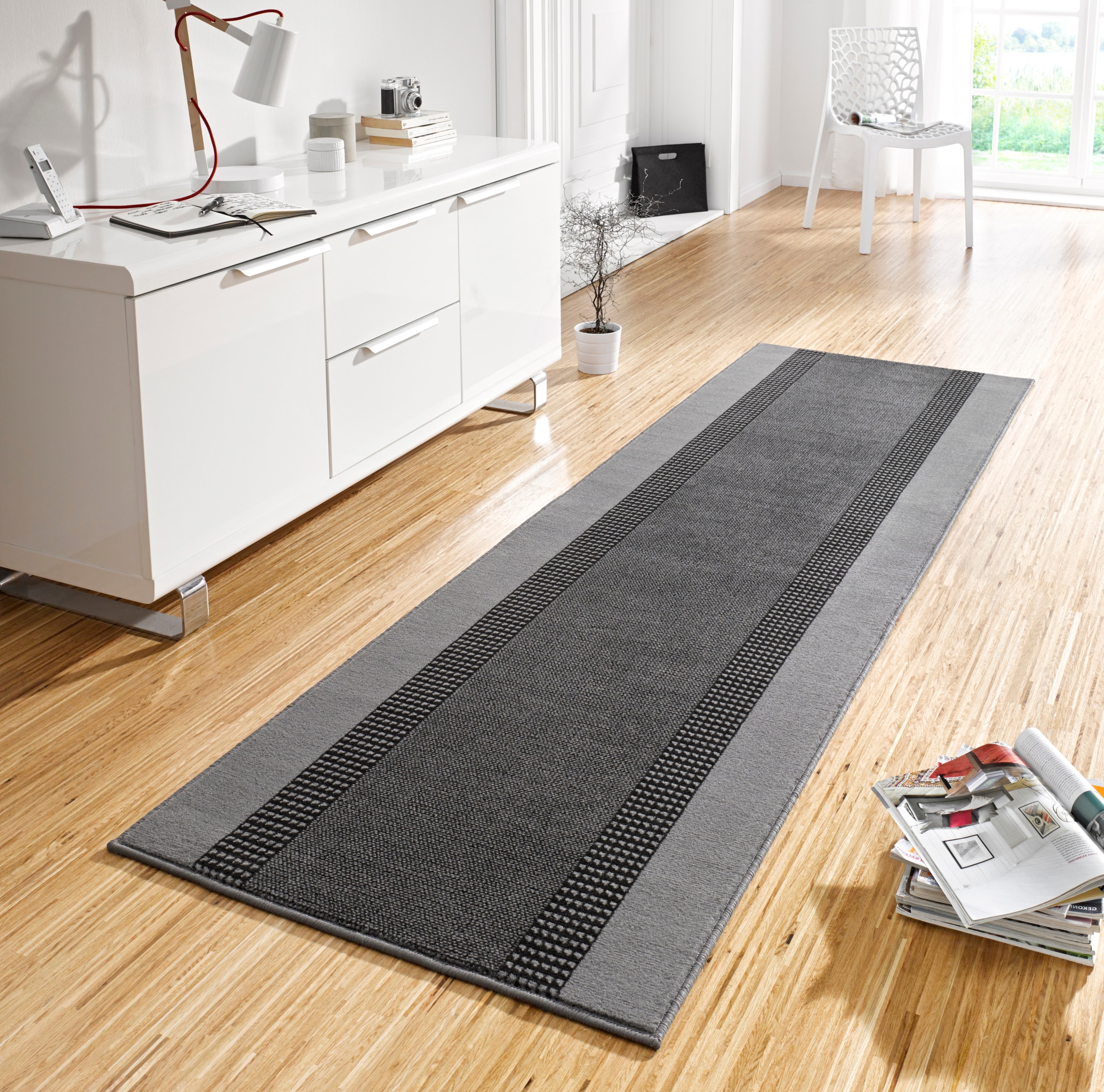 HANSE Home Teppich »Band«, rechteckig, 9 mm Höhe, Kurzflor, weich, Läufer Grössen, Wohnzimmer, Schlafzimmer, Esszimmer