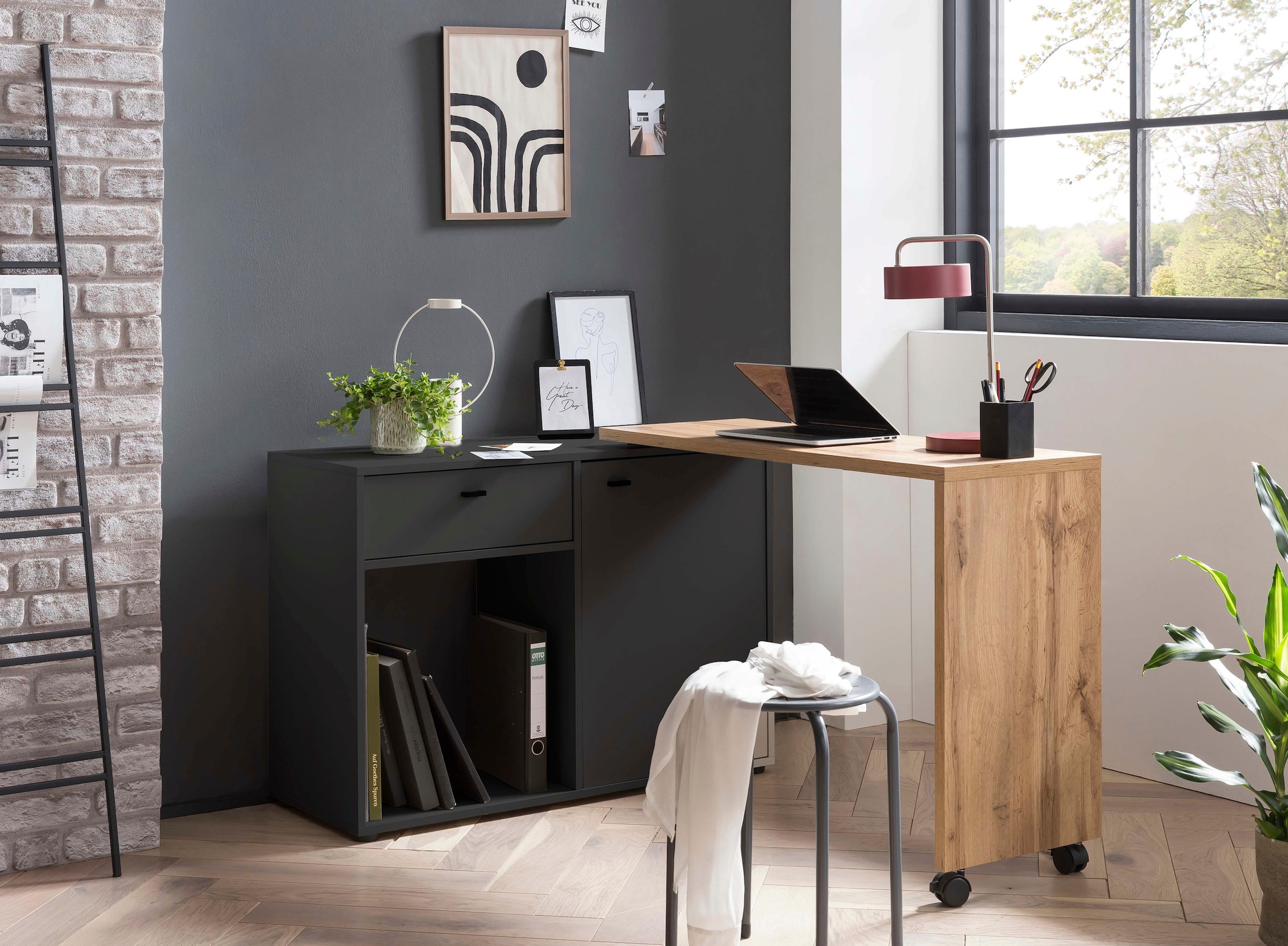 Sideboard »Tiny shoppen | mit flexibler Arbeitsplatte Office, Schreibtisch im Working«, Schildmeyer Jelmoli-Versand online Home praktisch
