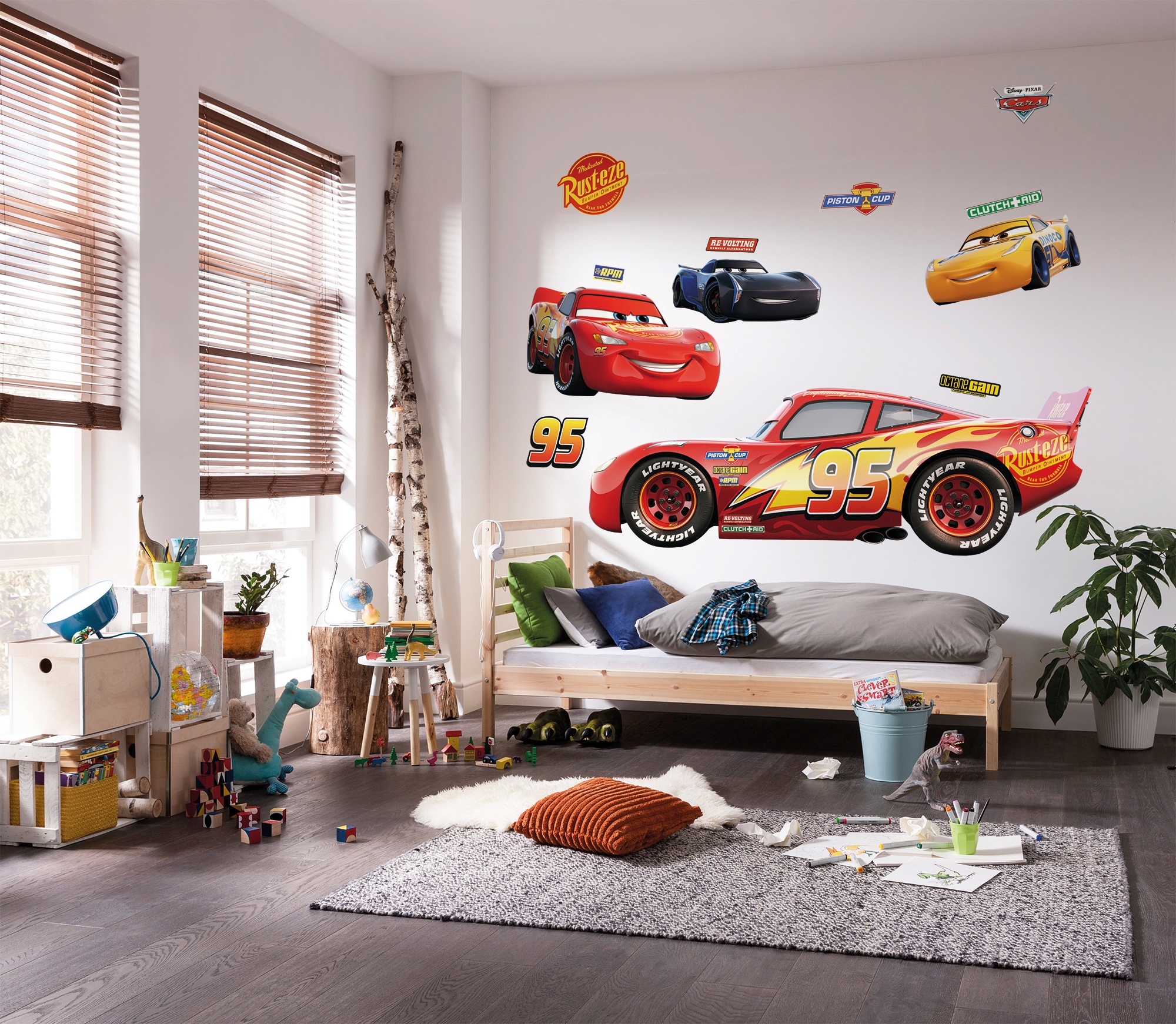 Komar Vliestapete »Selbstklebende Vlies  - Cars XXL - Grösse 127 x 200 cm«, bedruckt, Kinderzimmer