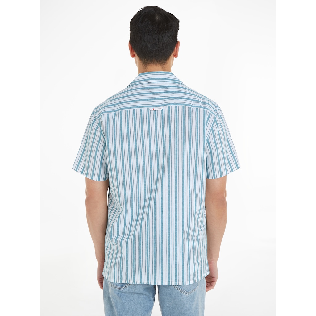 Tommy Jeans Kurzarmhemd »TJM STRIPE LINEN SS SHIRT EXT«