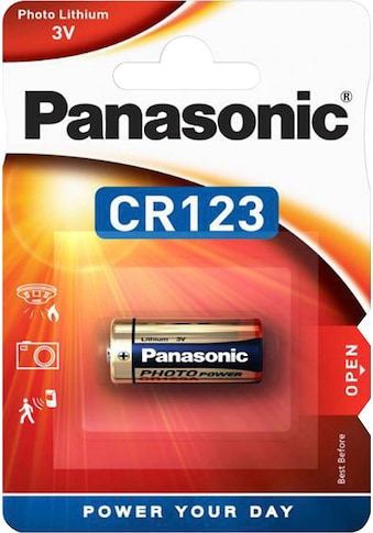 Panasonic Batterie »1 Stck Cylindrical Lithium - CR123«, 3 V, (1 St.) kaufen