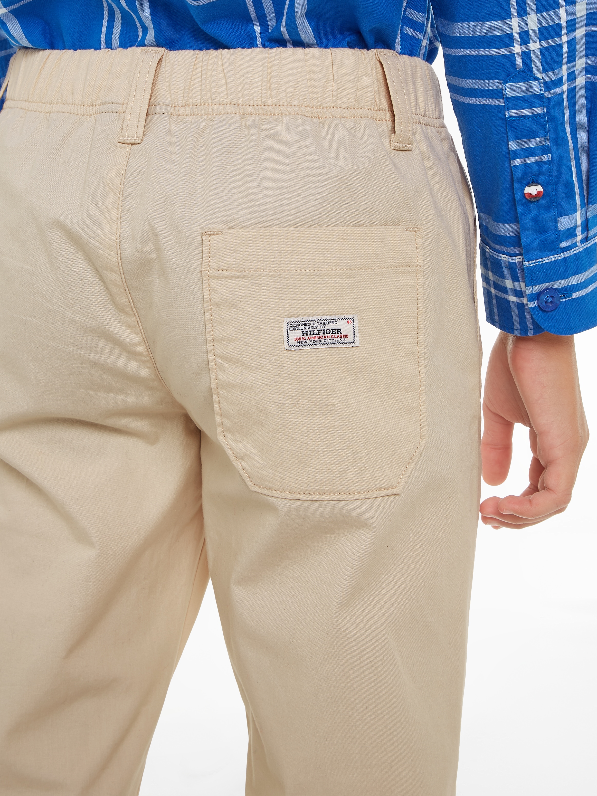 Tommy Hilfiger Schlupfhose »POPLIN LONG PANTS«, (4 tlg.), Kinder bis 16 Jahre, Taillenbund auf Gummizug