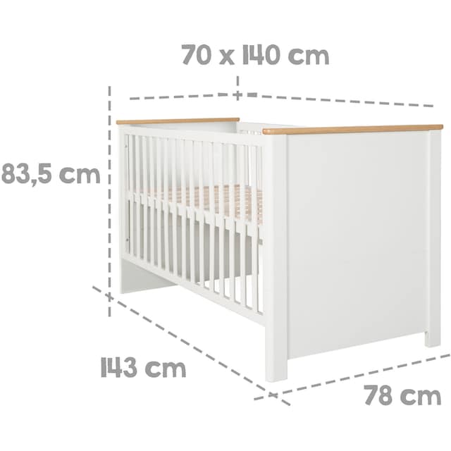 ❤ roba® Babymöbel-Set »Ava«, (Spar-Set, 2 St., Kinderbett, Wickelkommode),  mit Kinderbett und Wickelkommode; Made in Europe kaufen im Jelmoli-Online  Shop