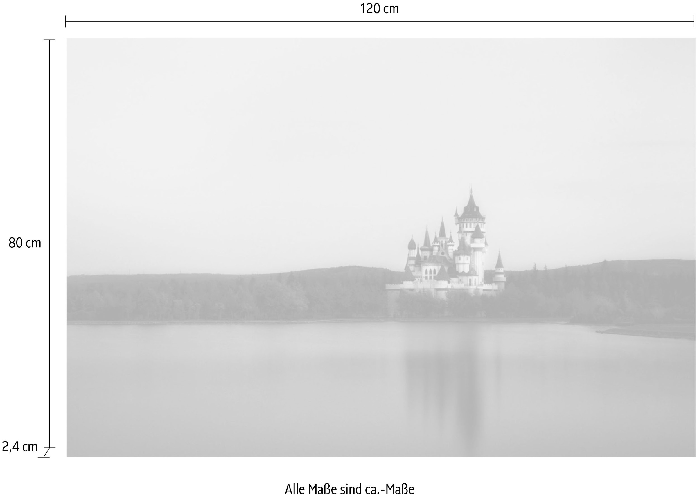 queence Acrylglasbild »Schloss«, Schloss-Märchen-Märchenbilder-Prinzen-Prinzessinnen, Fine Art-Print in Galeriequalität