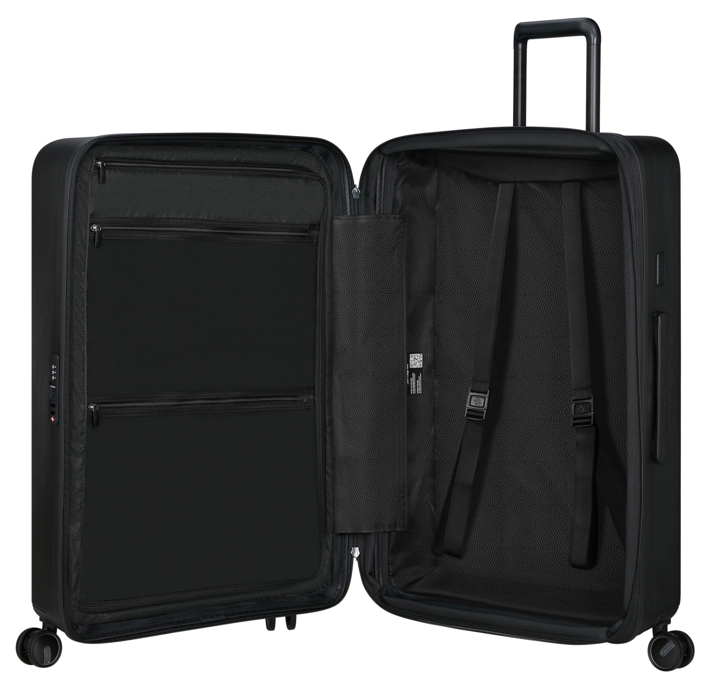Samsonite Hartschalen-Trolley »RESTACKD, verschiedene Grössen und Farben«, (mit Packtaschen), 4 Rollen, Reisekoffer mit TSA Schloss Volumenerweiterung Packtaschen