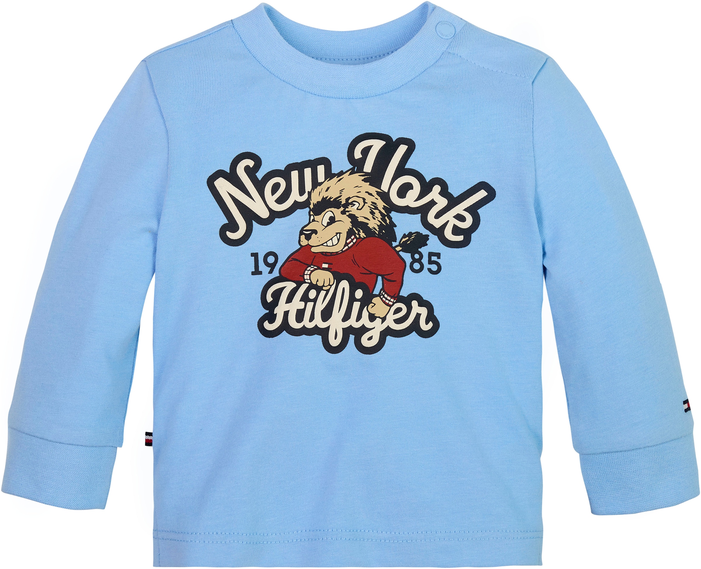 Tommy Hilfiger Langarmshirt »FUN PUFF PRINTED TEE LS«, Baby bis 2 Jahre mit Logodruck