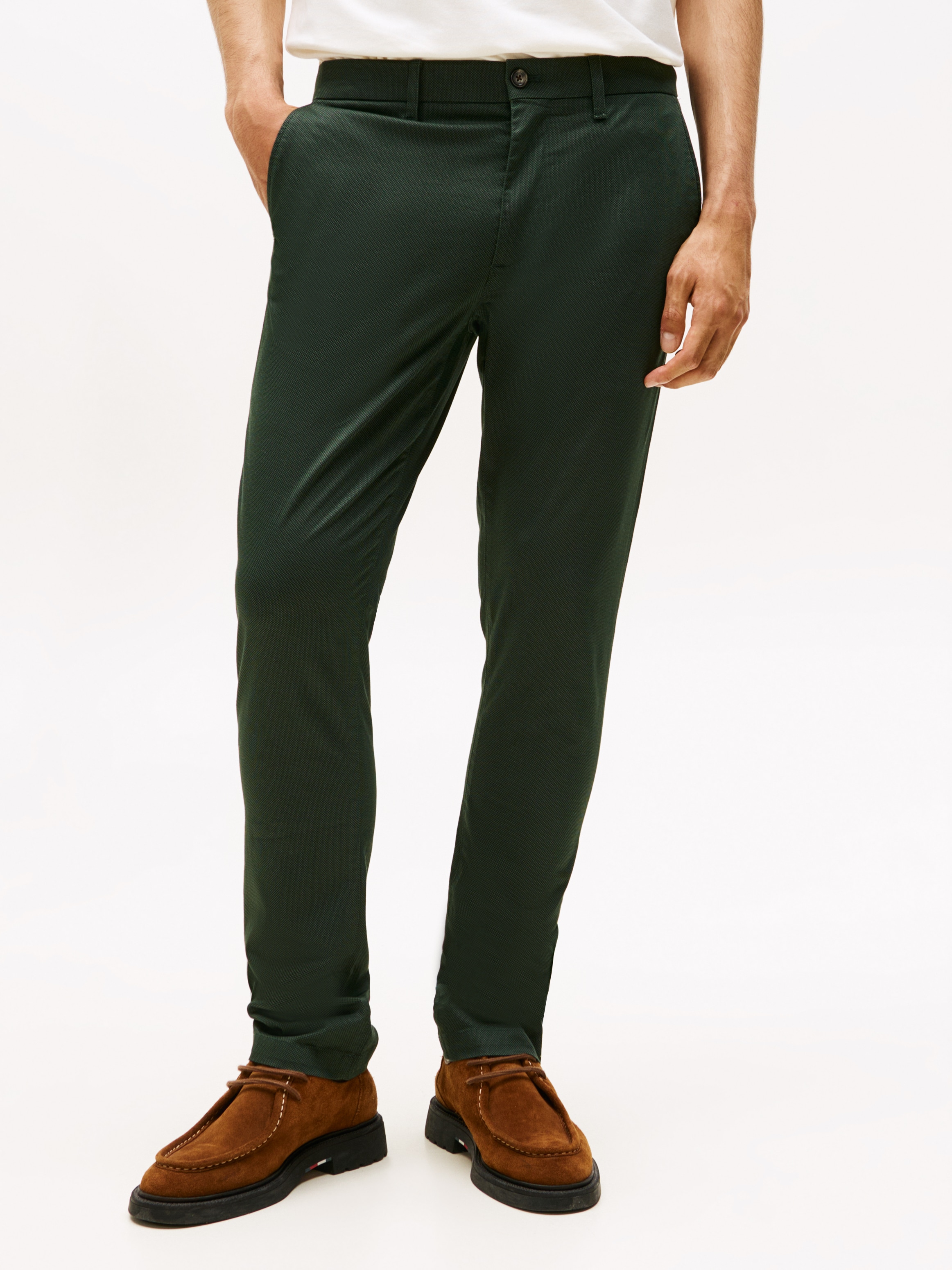 Tommy Hilfiger Chinohose »BLEECKER PRINTED ST« Slim Fit, strukturierte Qualität