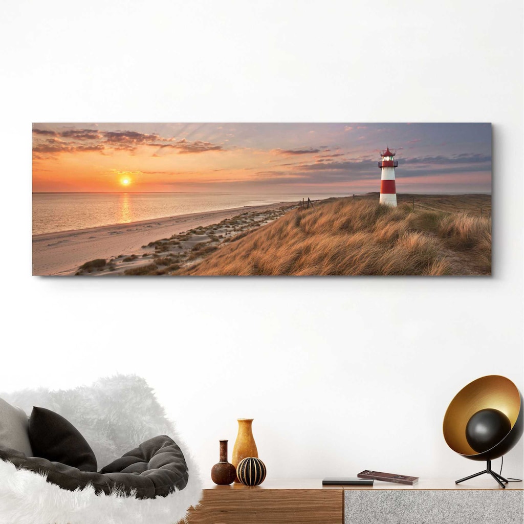 Reinders! Holzbild »Deco Panel 52x156 Lighthouse Sunset«