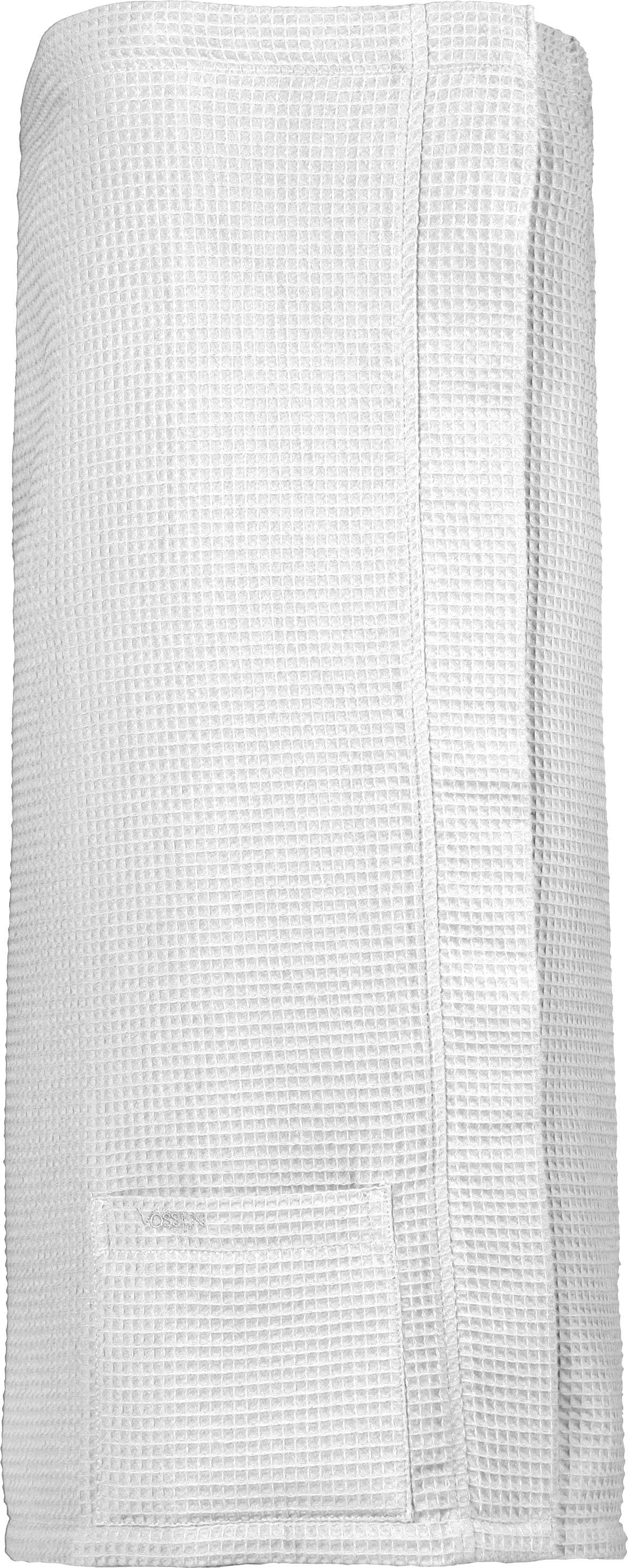 Vossen Kilt "Well-L, ideal für Sauna & Spa" 1 Stk. Saunakilt für Damen, Waffelpiqué-Struktur, reine Baumwolle, Knöpfe