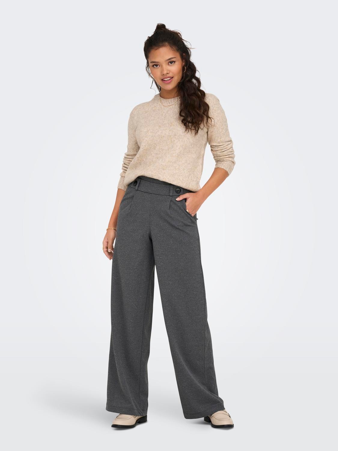 JDY Jerseyhose »JDYGEGGO NEW LONG PANT JRS NOOS«, mit dekorativem Riegel vorne am Bund