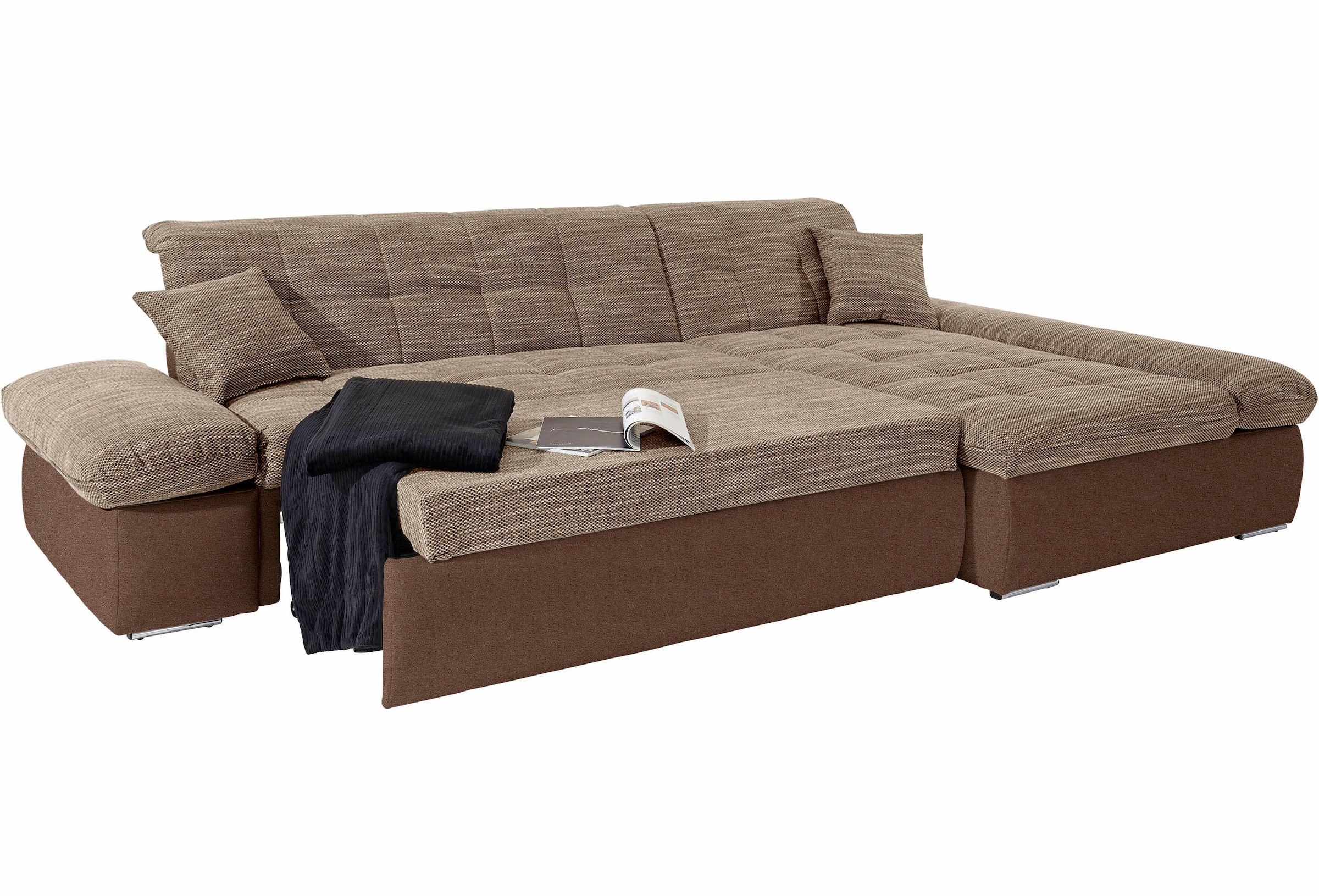 DOMO collection Ecksofa »Moric B/T/H 300/172/80 cm, auch in Cord, L-Form«, XXL-Format, wahlweise auch mit Bettfunktion und Armverstellung