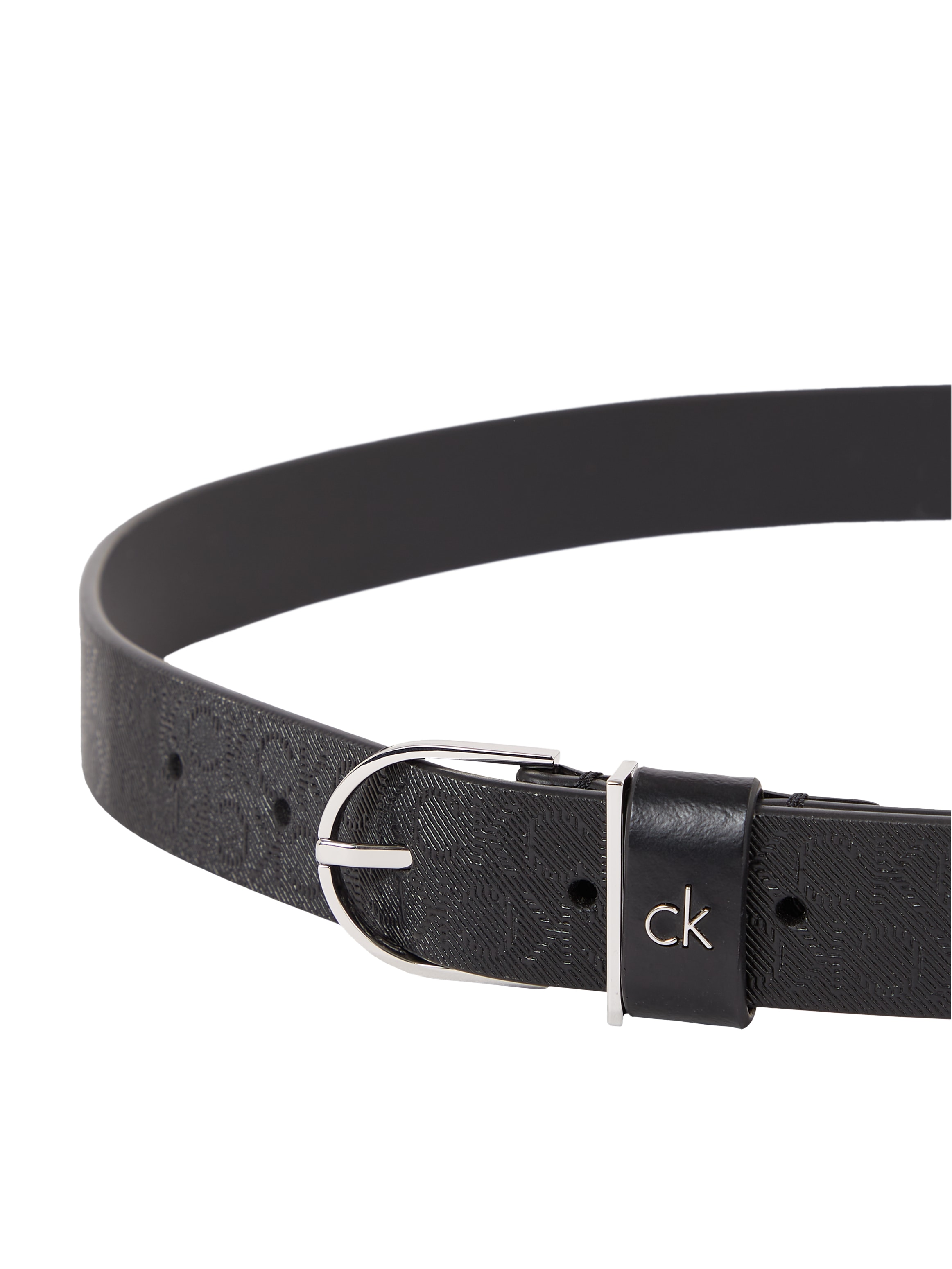 Calvin Klein Ledergürtel »CK METAL ROUND BUCKLE 2.5_MONO«, mit Logoschriftzug