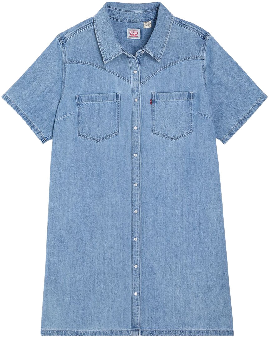 Levi's® Plus Jeanskleid »PL LOUISA SS DENIM DR«, mit Druckknopfleiste