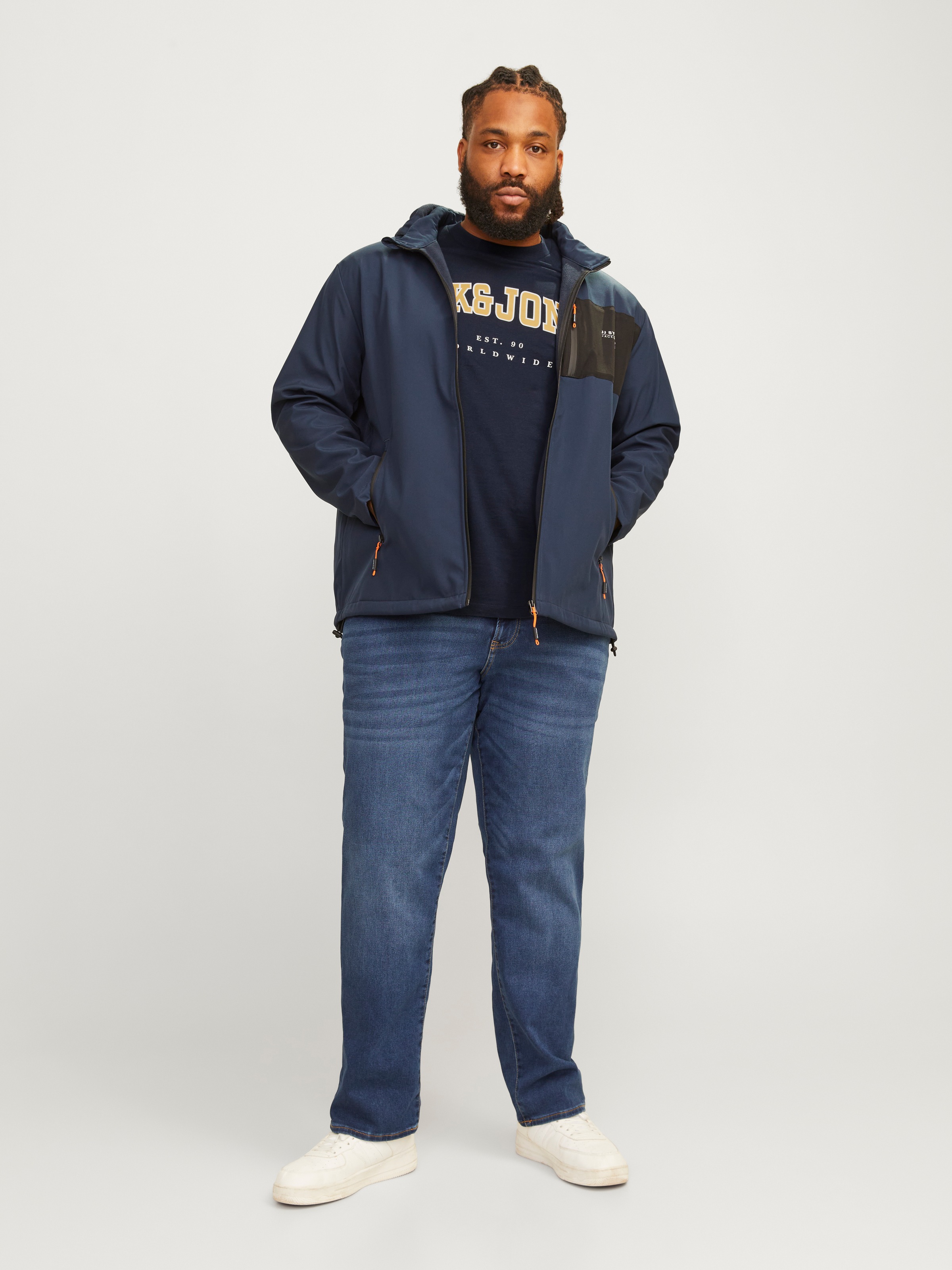 Jack & Jones PlusSize T-Shirt »JJECALEB VARSITY TEE SS O-NECK NOOS PLS«