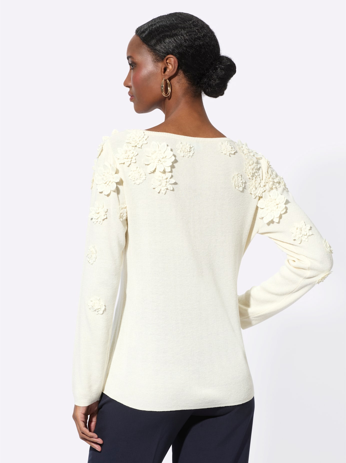 creation L Strickpullover »Woll-Viskose-Pullover«