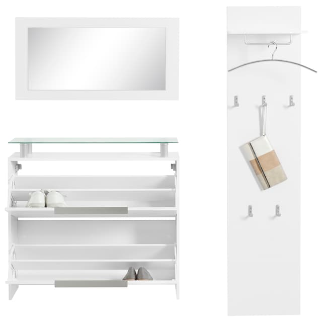 ❤ borchardt Möbel Garderoben-Set »Rena 2, (3-tlg.)«, mit Glasablage kaufen  im Jelmoli-Online Shop