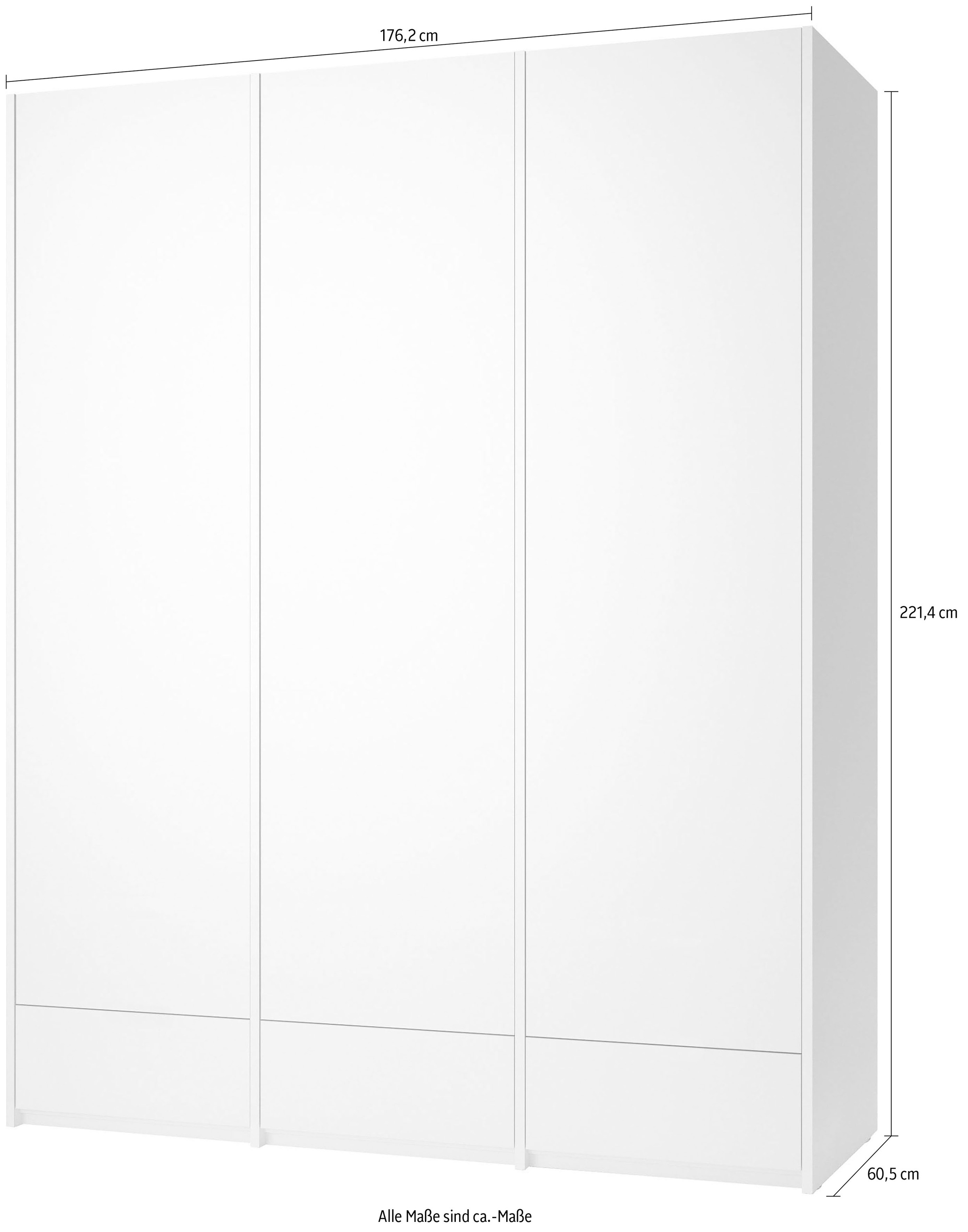 Müller SMALL LIVING Drehtürenschrank »Modular Plus Variante 6«, inklusive 3 geräumigen Schubladen