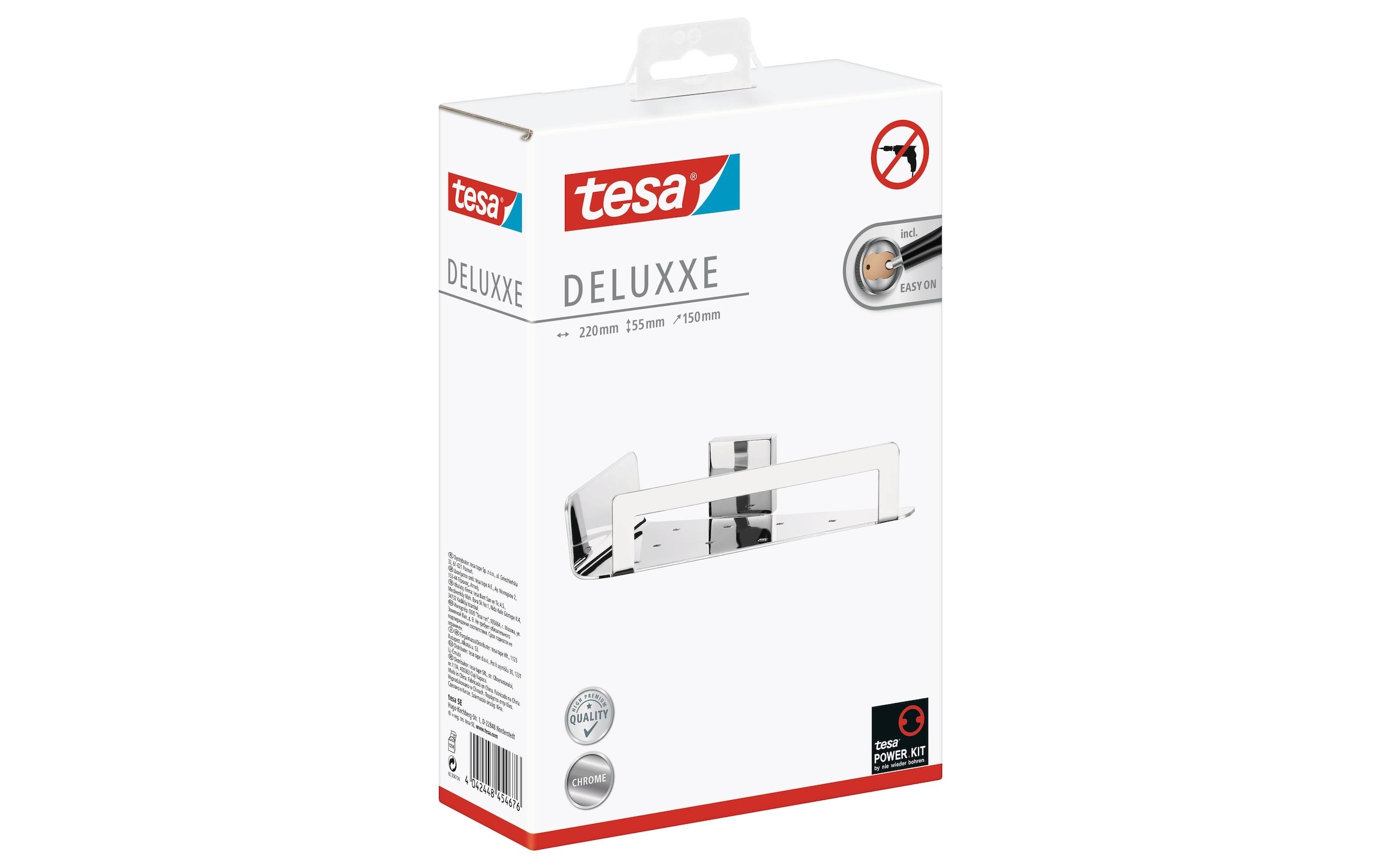 tesa Duschablage »tesa Deluxxe Silberfarben«