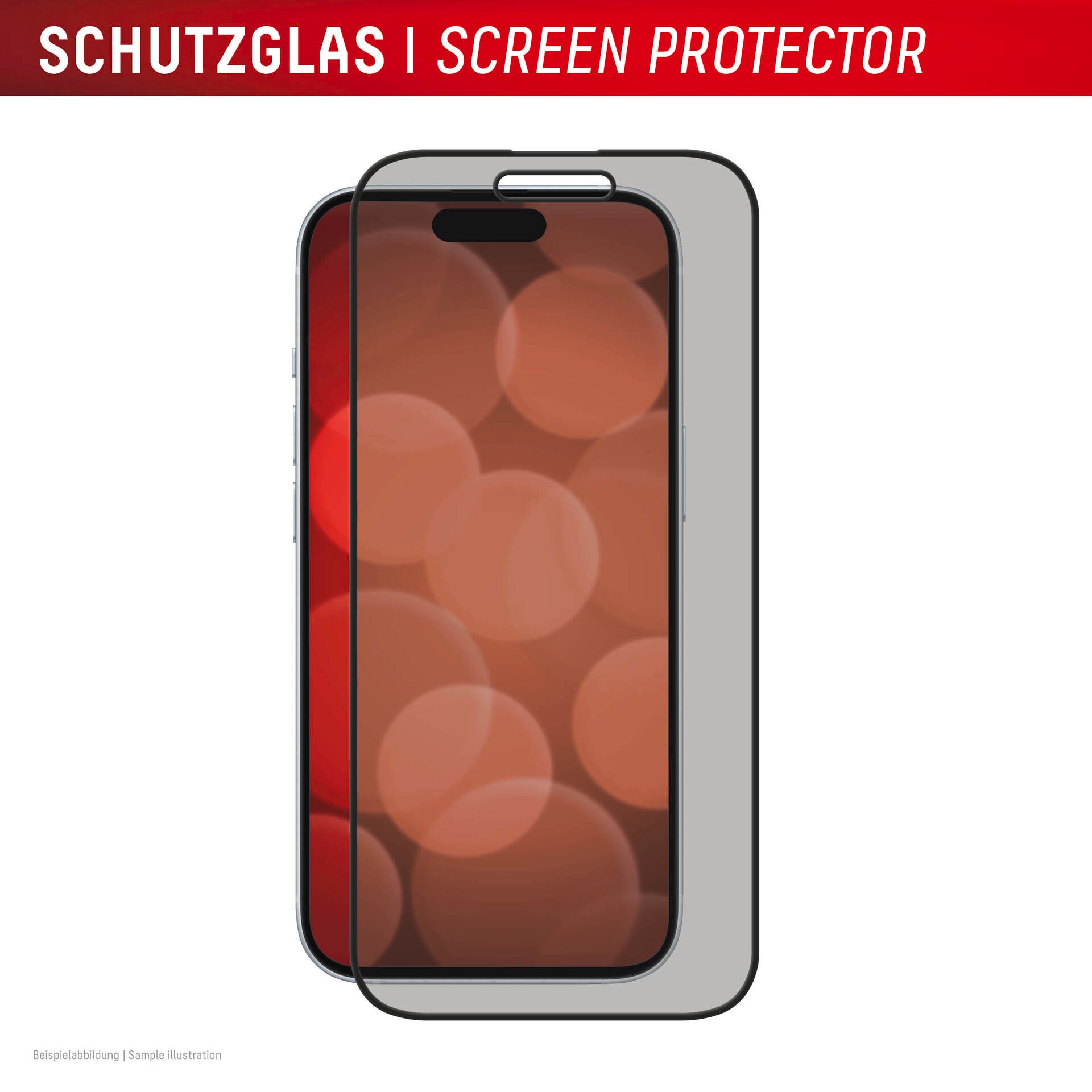 Displex Displayschutzglas »Privacy Glass Full Cover«, für Apple iPhone 16 Plus, (1 St.), Displayschutzfolie, Schutzfolie, Bildschirmschutz, kratz- & stossfest