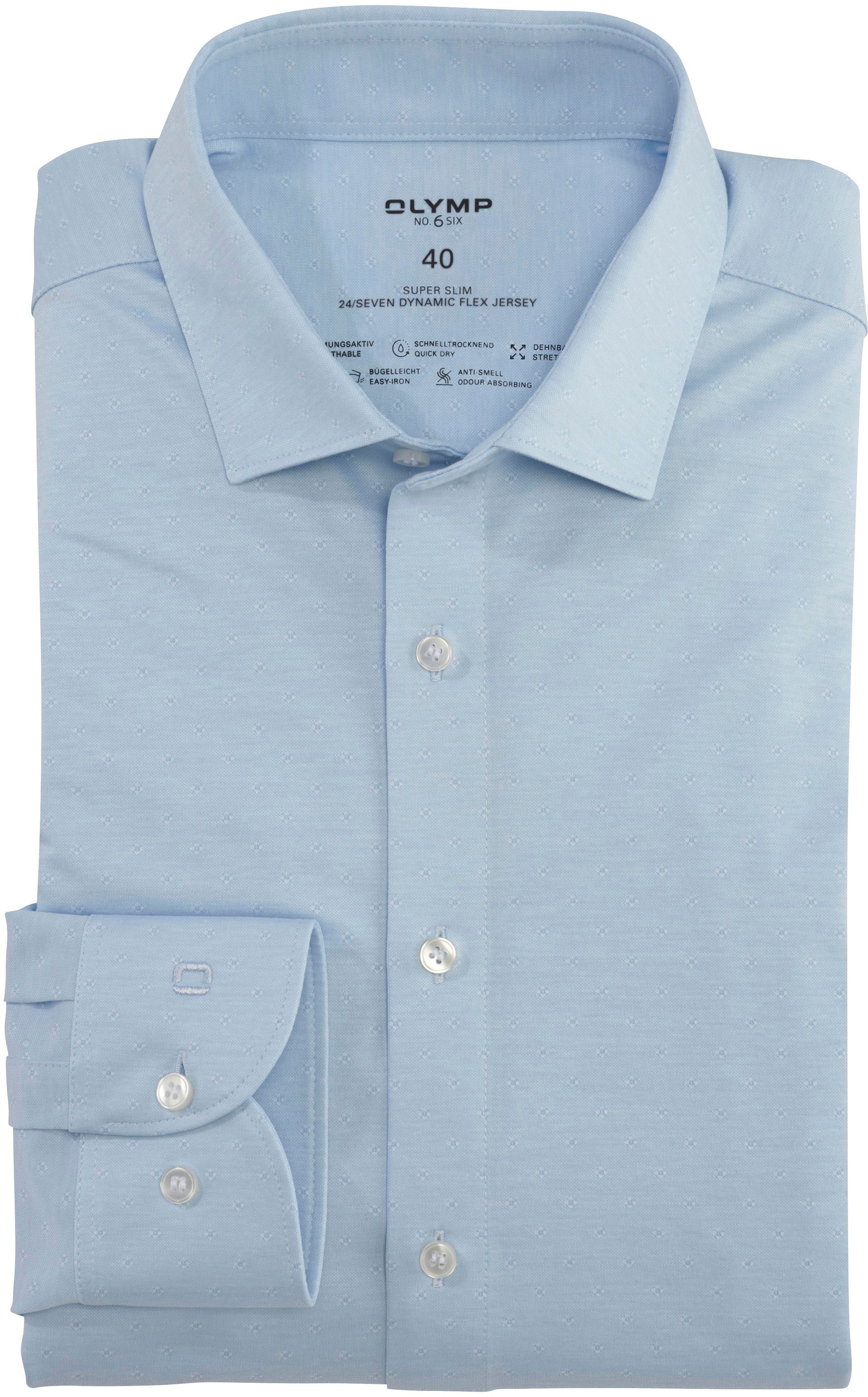 OLYMP Langarmhemd »No. Six 24/Seven super slim Jerseyhemd«