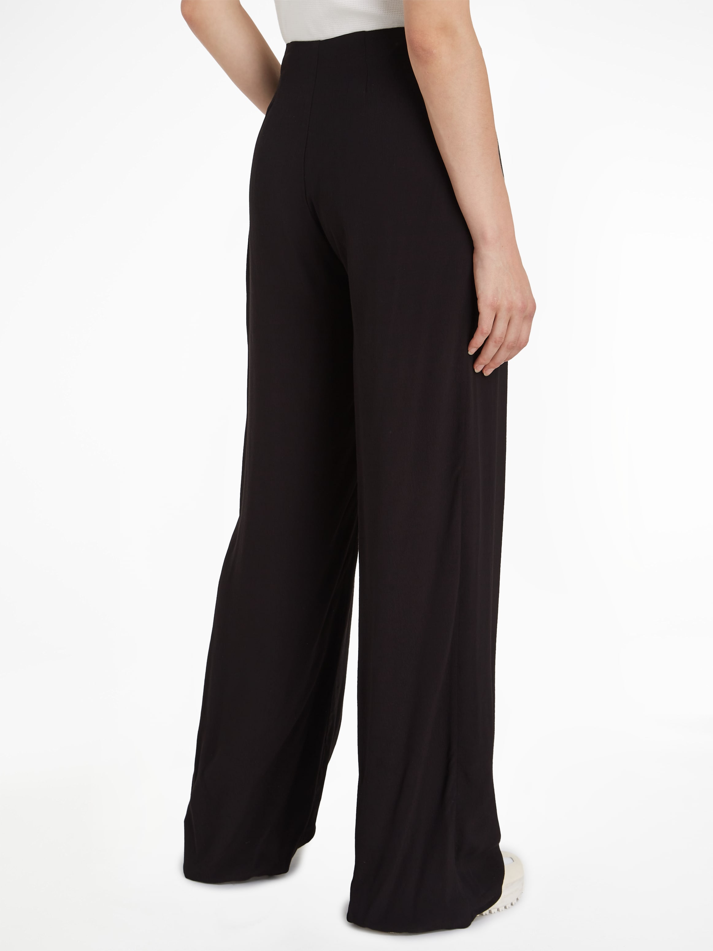 Calvin Klein Jeans Anzughose »CHIFFON WIDE LEG PANT«, mit Markenlogo