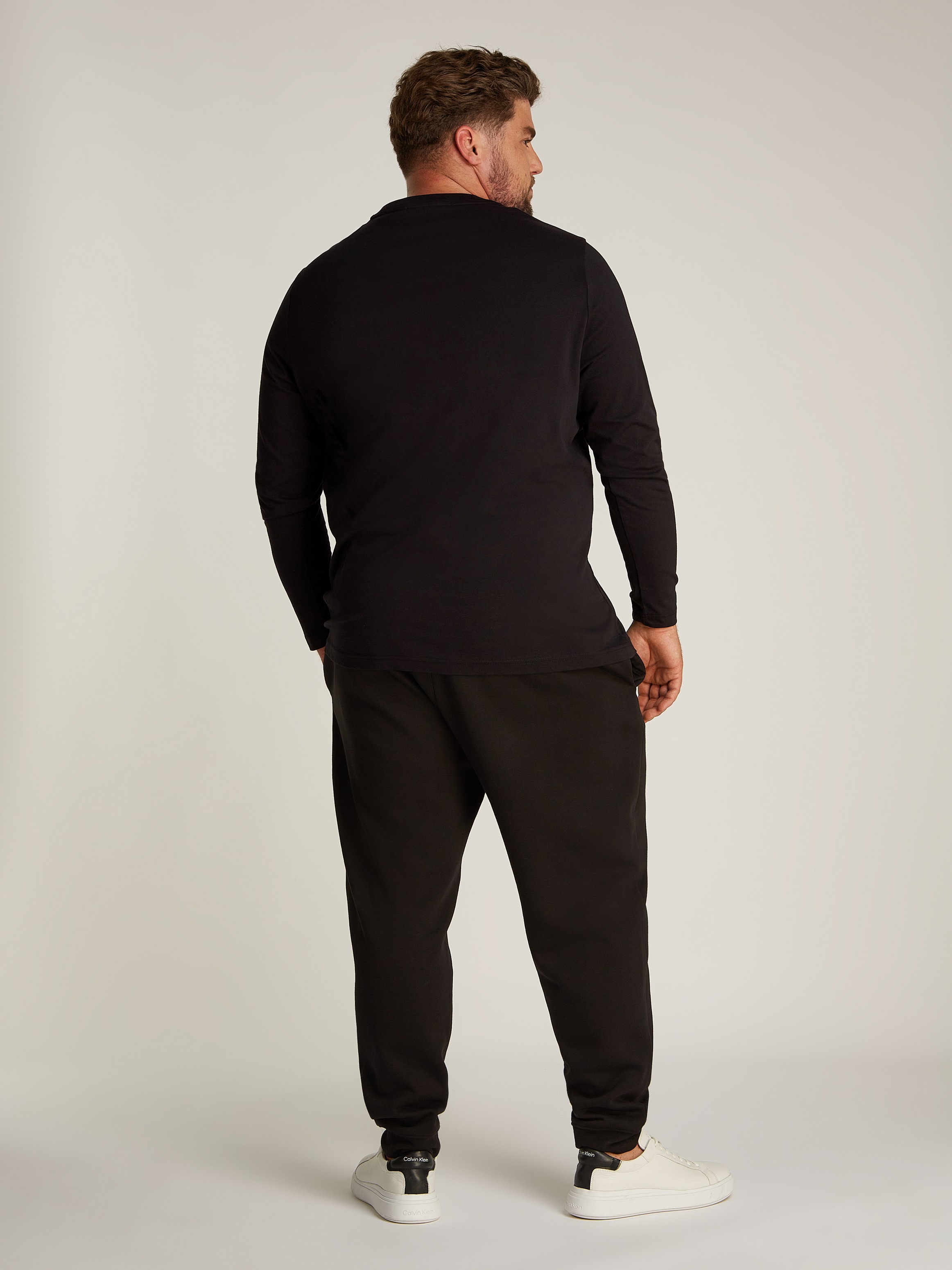 Calvin Klein Big&Tall Langarmshirt »BT_HORIZONTAL LOGO LS T-SHIRT«, in Grossen Grössen mit Logoschriftzug