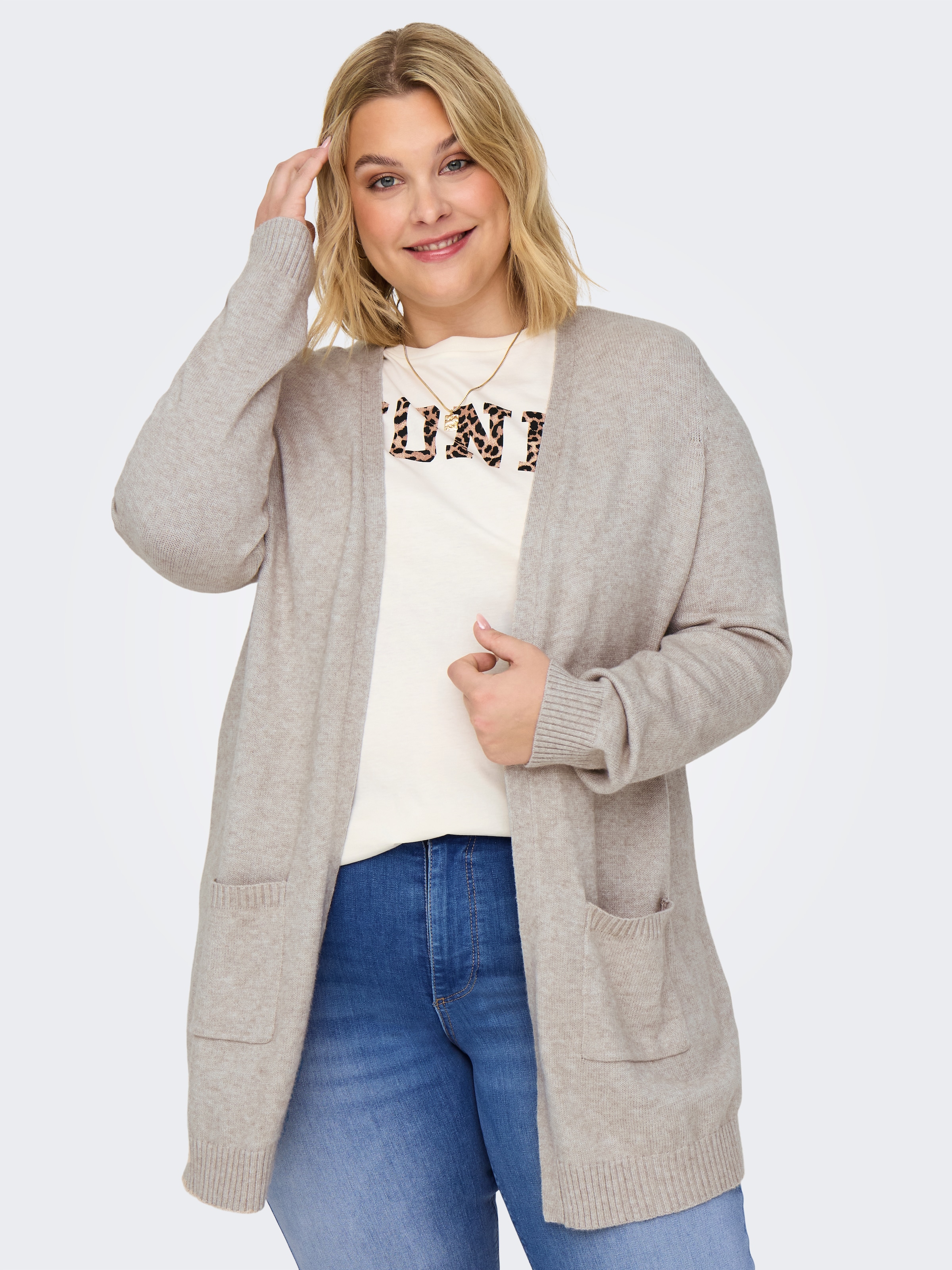 ONLY CARMAKOMA Strickjacke »CARESLY L/S OPEN CARDIGAN NOOS KNT«