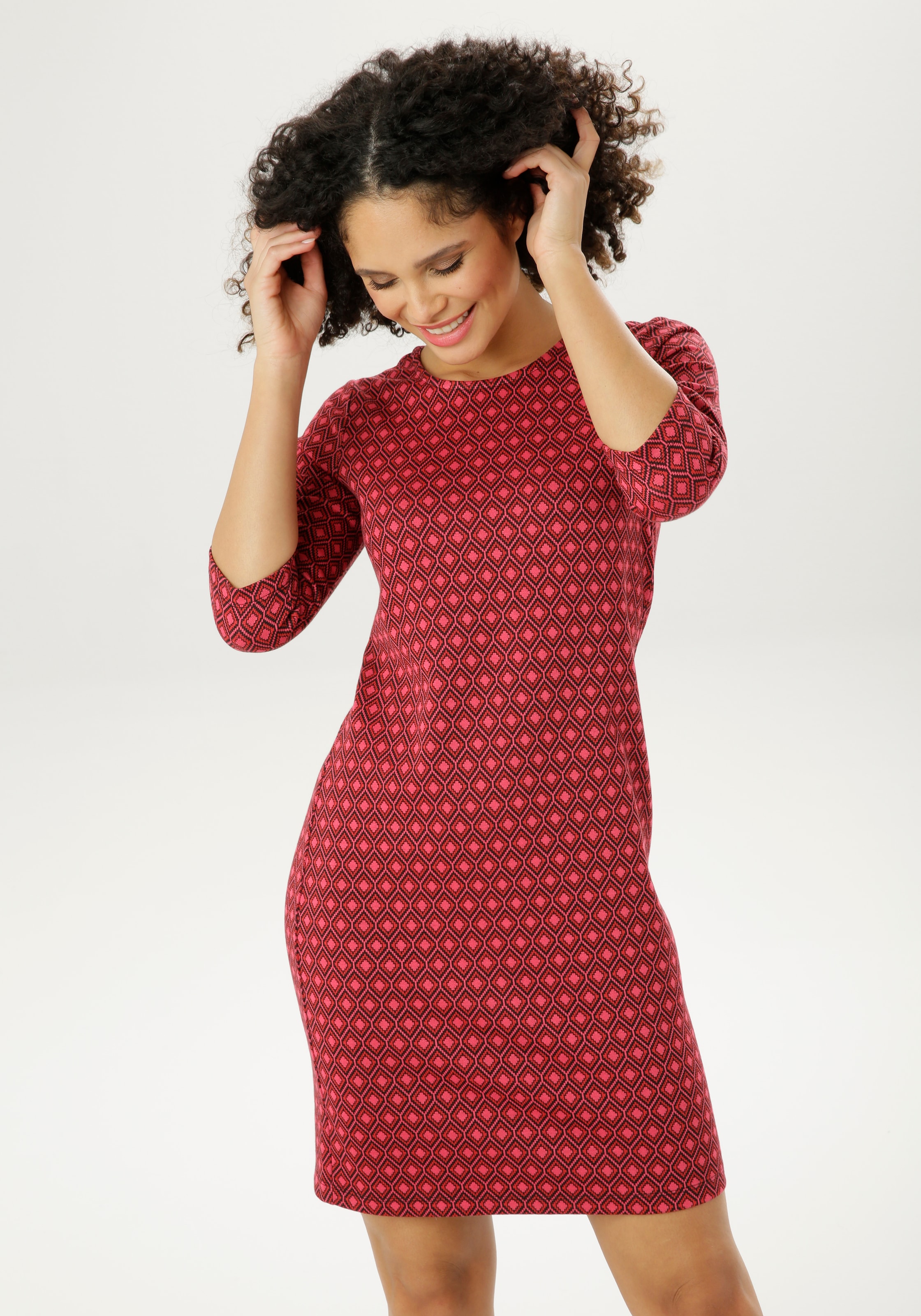 kaufen Jerseykleid, in Jacquard-Qualität Jelmoli-Versand | SELECTED Aniston online