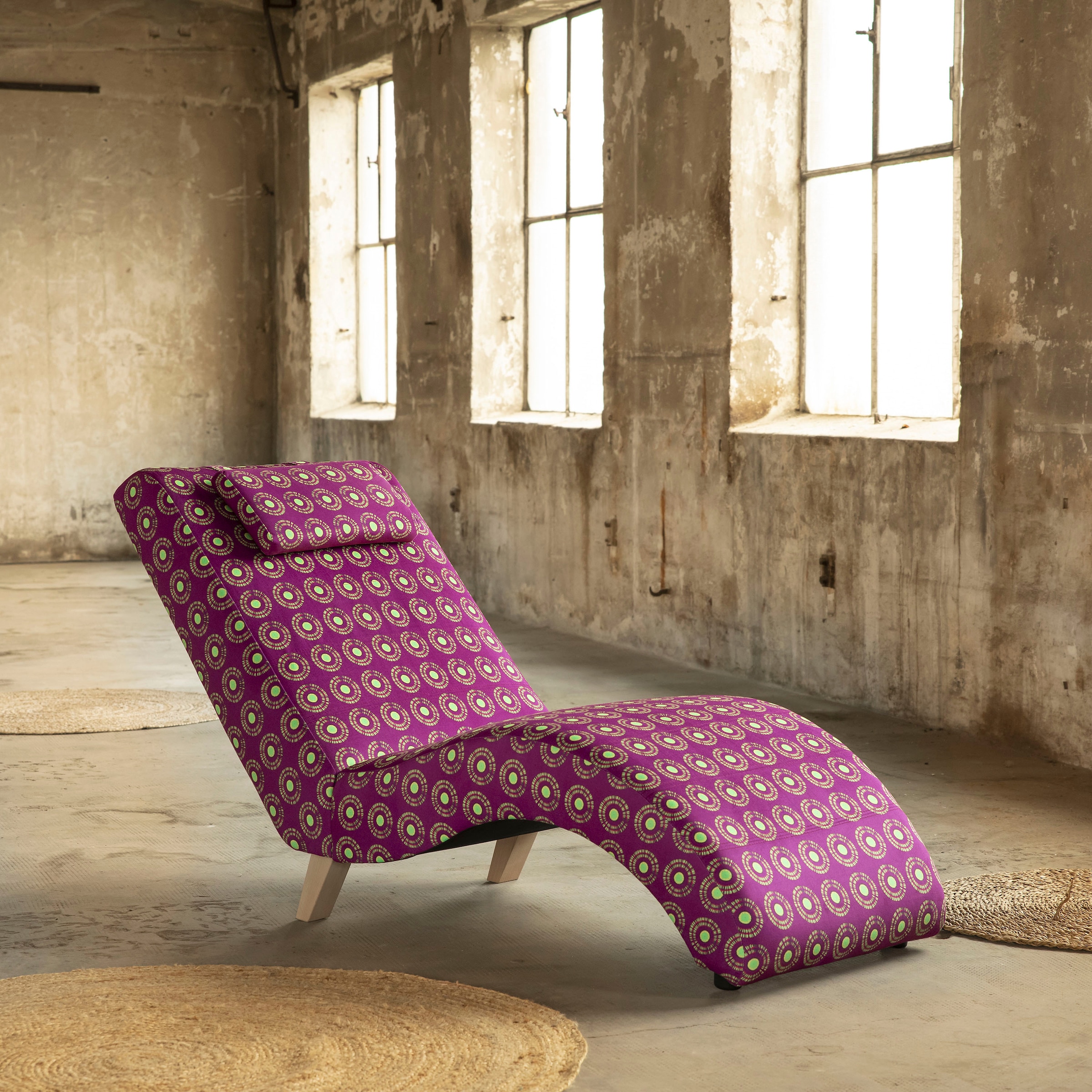Max Winzer® Relaxliege »Nova«, inklusive Nackenkissen, mit Designerstoff von Andreea Boyer