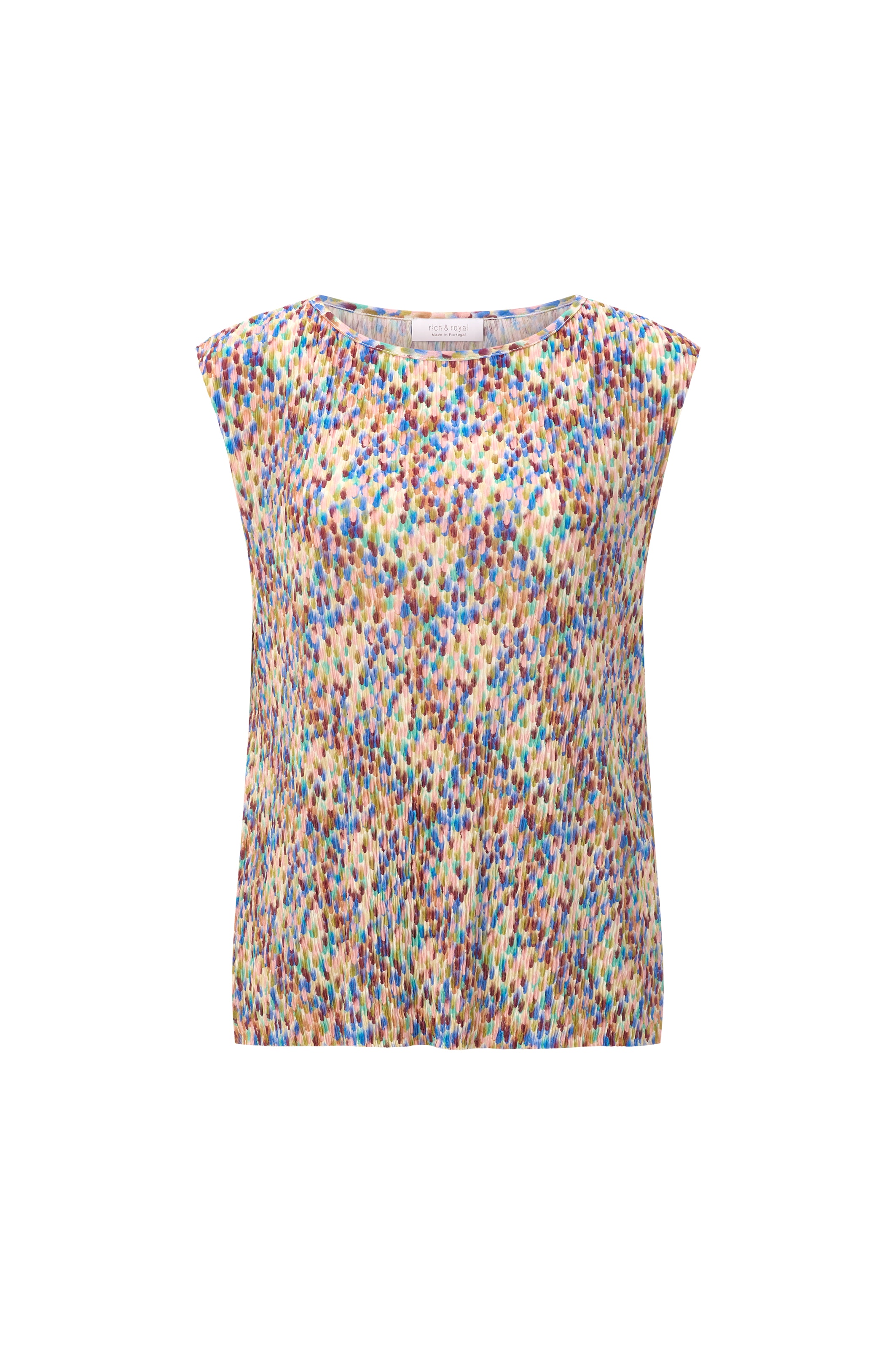 RICHROYAL Shirttop, mit Rundhalsausschnitt, luftiges Crepe, fliessender Schnitt