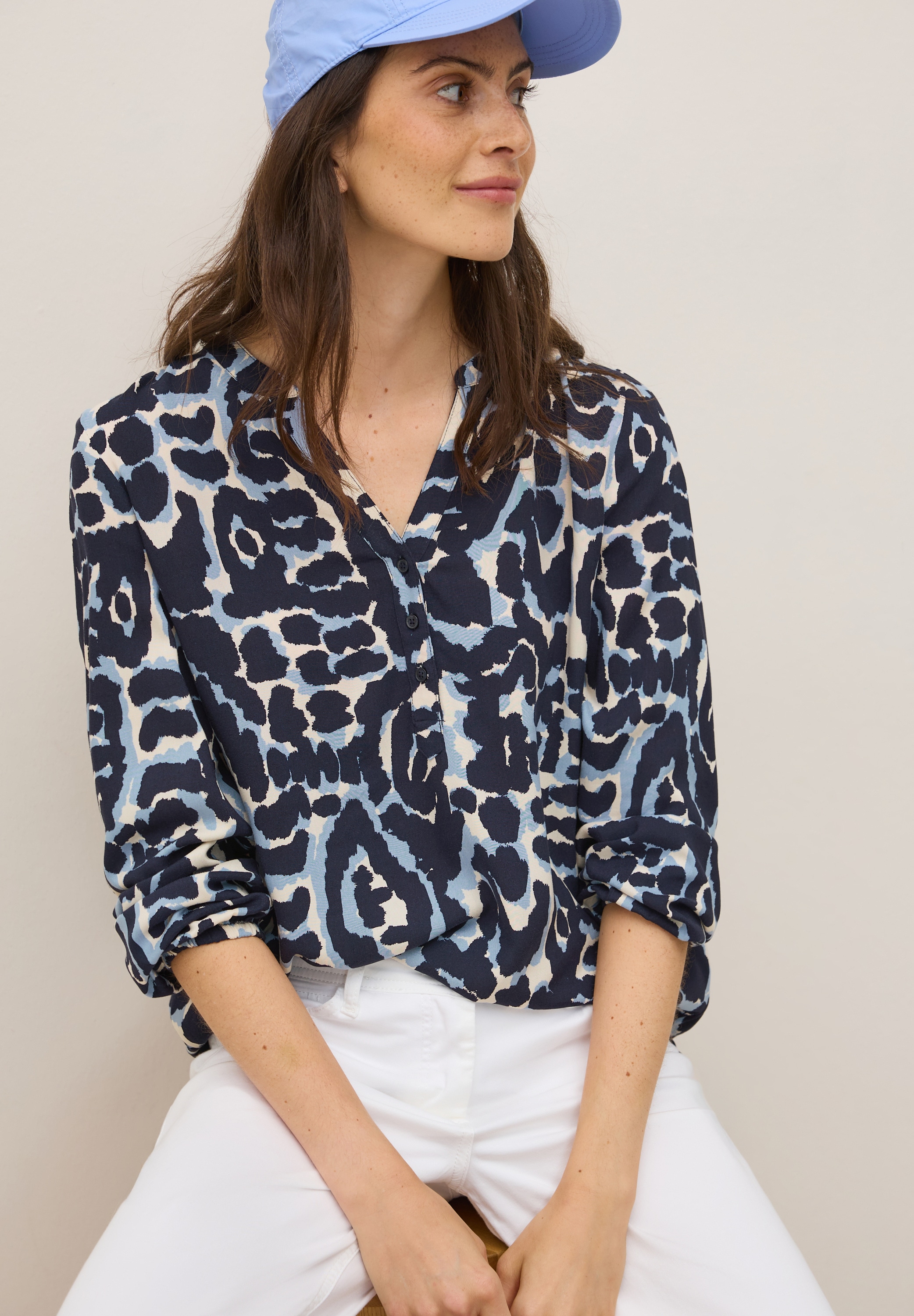 Cecil Langarmbluse, mit All-Over Print