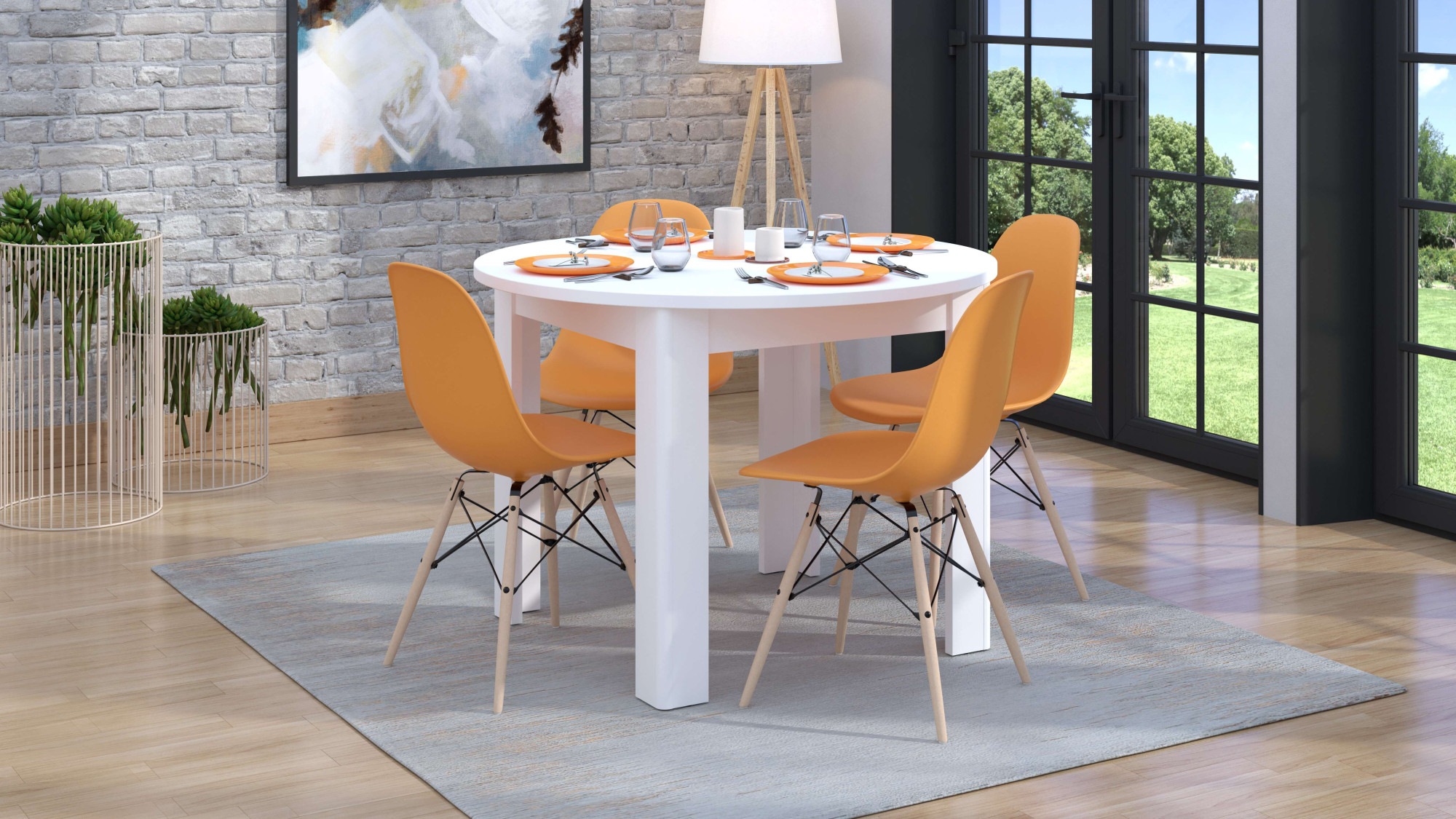 Home affaire Esstisch "Ancona runder Tisch, 106 cm, MFD Tischplatte" in verschiedenen modern Farben, Ideal für eine moderne Küche