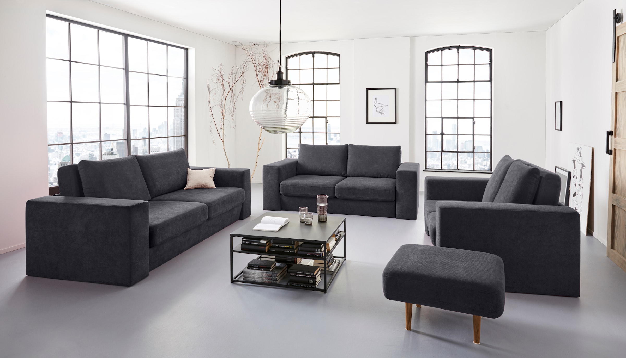 ❤ LOOKS by Wolfgang Joop Shop im kaufen Sofa »Looksv«, Jelmoli-Online aus wird mit 2-Sitzer Verwandlungssofa: 2 Sofa Hockern