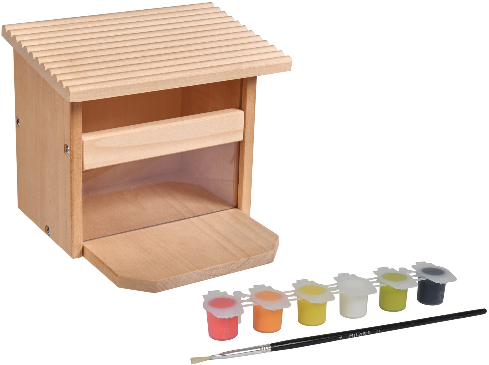 Eichhorn Kreativset »Outdoor Futterhaus Eichhörnchen«, (Set), zum Zusammenbauen und Bemalen; Made in Europe