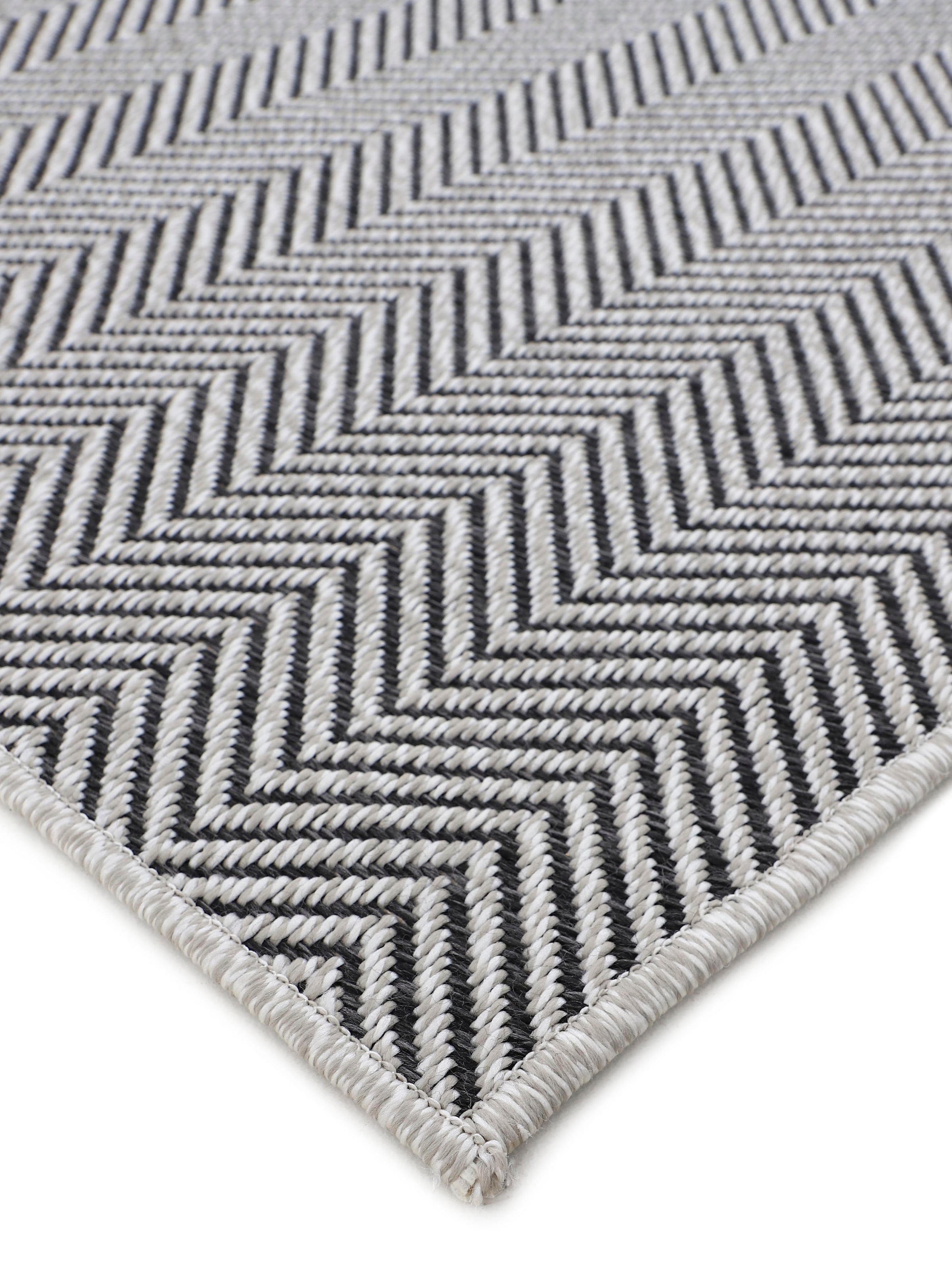 carpetfine Teppich »Boho 106«, rund, 4 mm Höhe, robustes Flachgewebe, Sisal Optik, UV-beständig, Aussenbereich