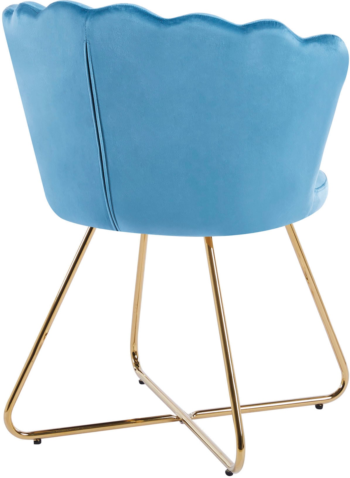 SalesFever Polsterstuhl, (Set), 2 St., Samt, Muschel-Design