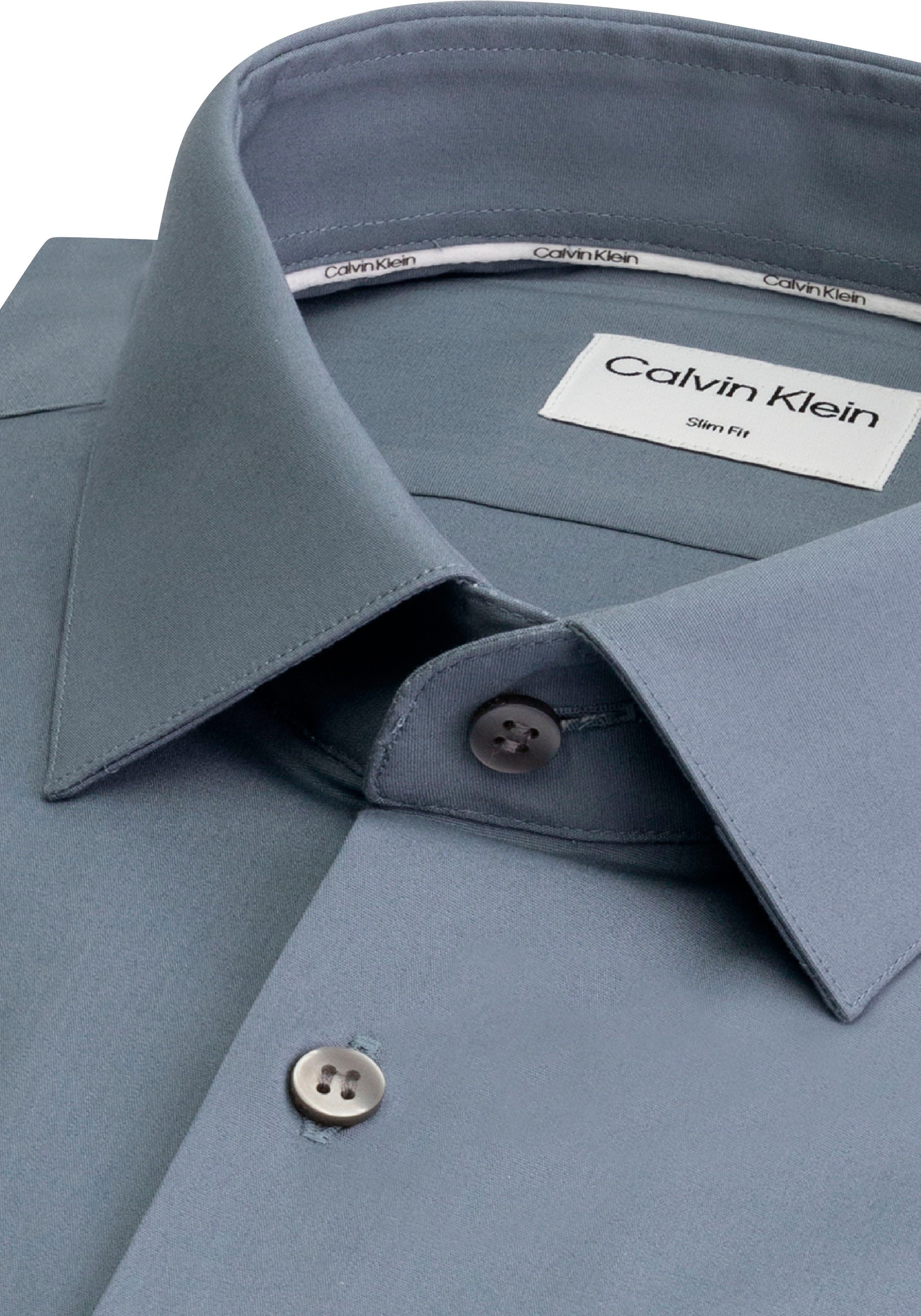 Calvin Klein Businesshemd »POPLIN STRETCH SLIM SHIRT«, mit Kentkragen  online shoppen | Jelmoli-Versand
