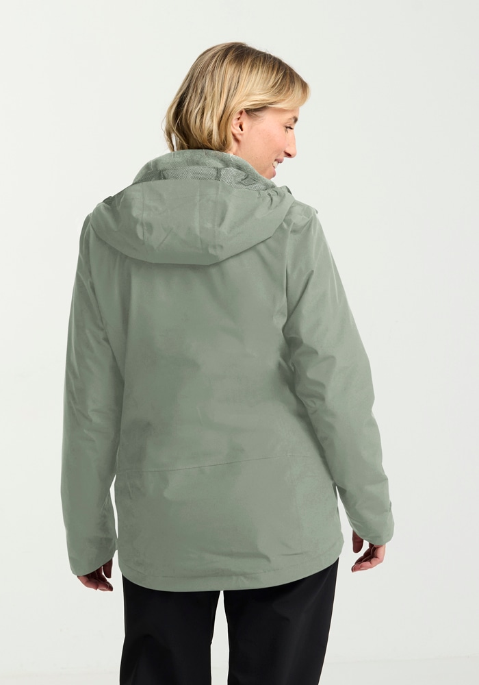Jack Wolfskin 3-in-1-Funktionsjacke »MOONRISE 3IN1 JKT W«, mit Kapuze, 3in1, atmungsaktiv, Übergangsjacke