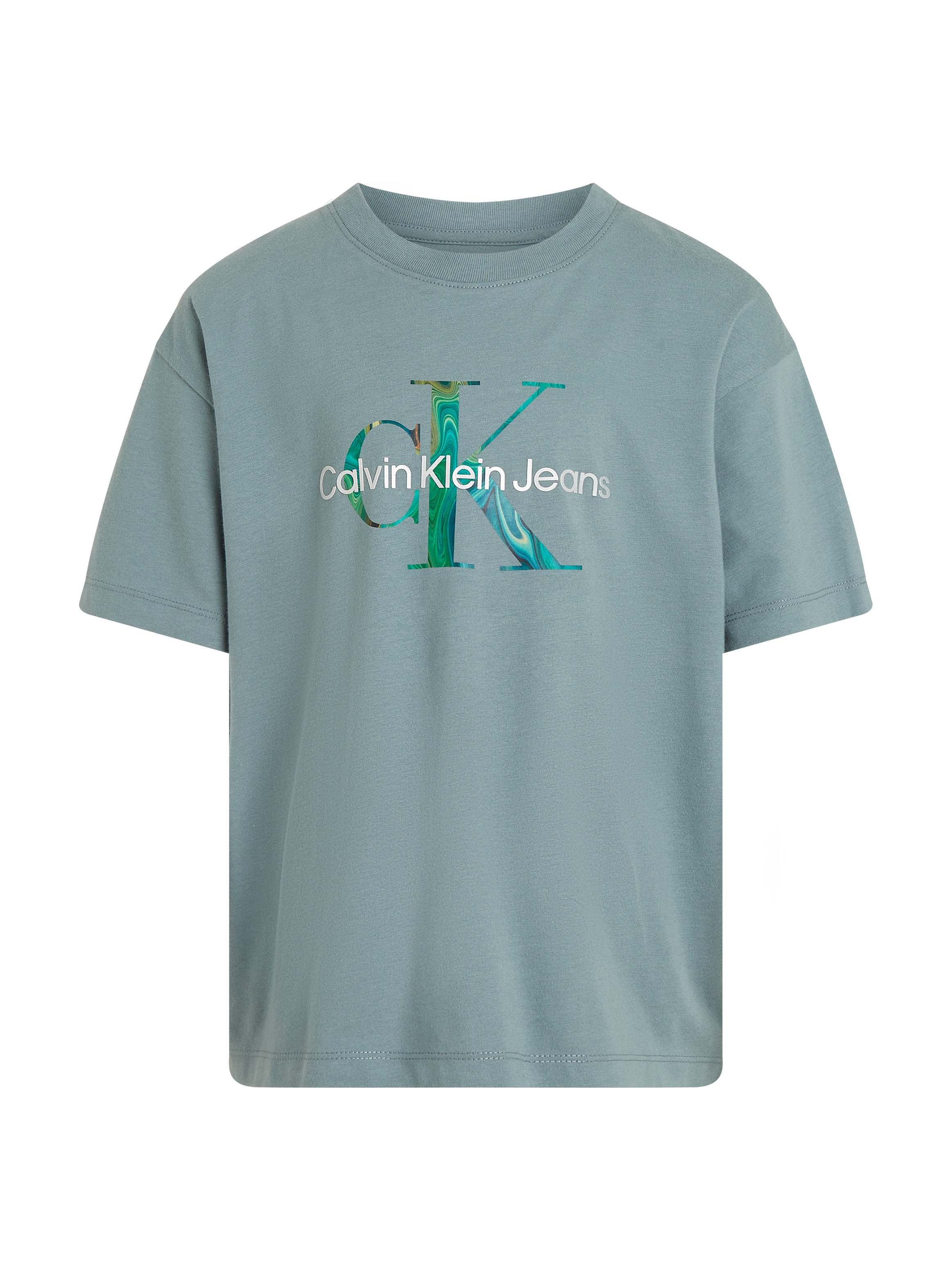 Calvin Klein Jeans T-Shirt »OCEAN SWIRL MONO T-SHIRT«, mit grossem Logodruck
